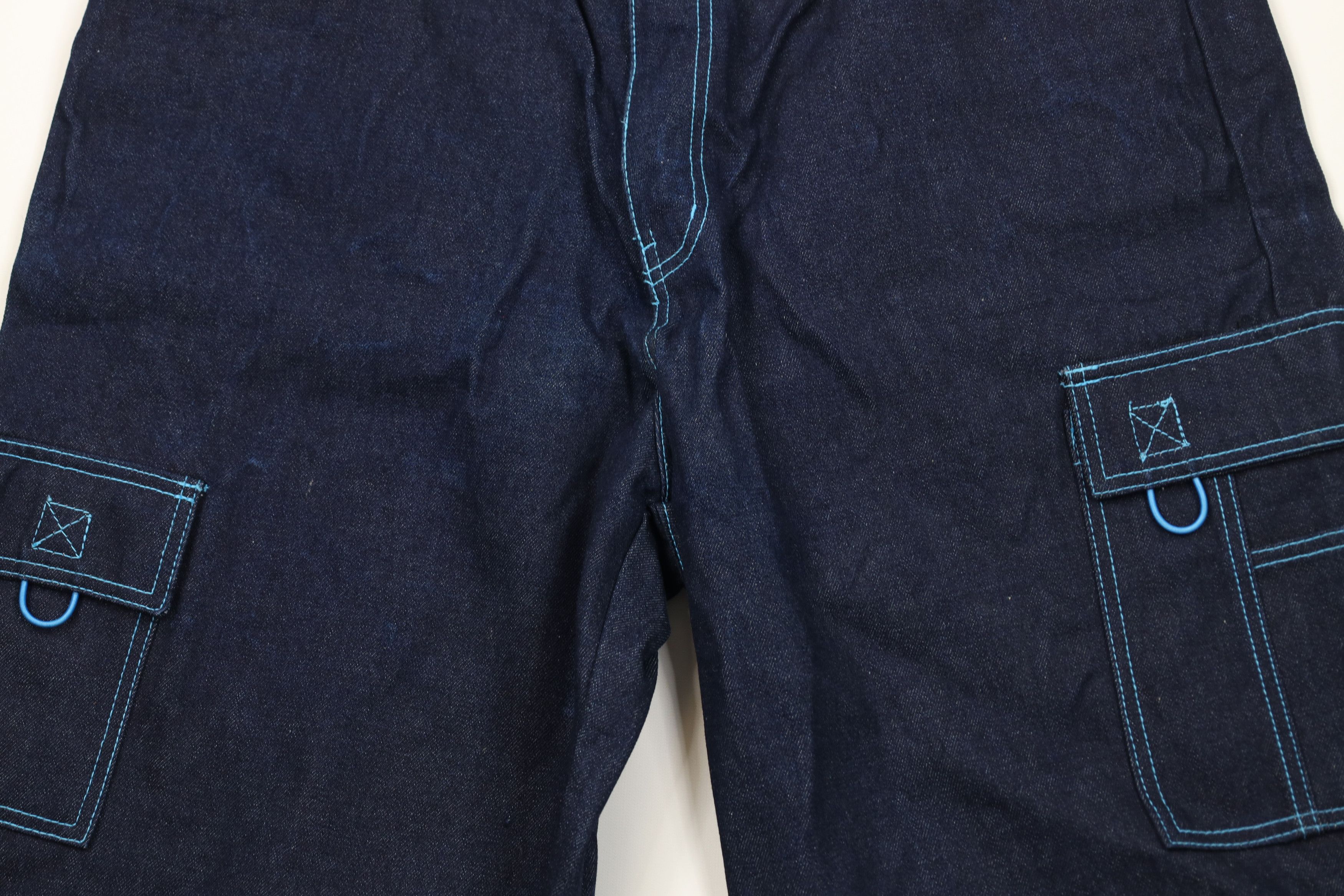 Vintage Vintage 90s Y2K Streetwear Baggy Fit Denim Cargo Shorts Blue Size US 40 / EU 56 - 3 Thumbnail