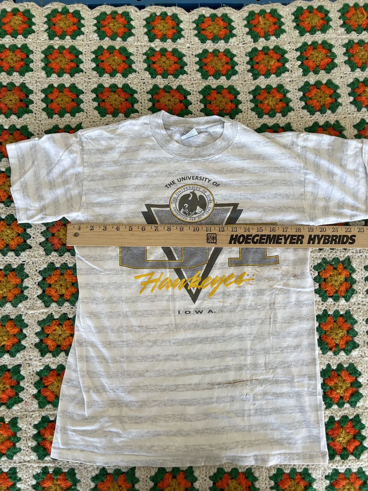 Vintage Iowa Hawkeyes striped vintage tee Size US M / EU 48-50 / 2 - 3 Thumbnail