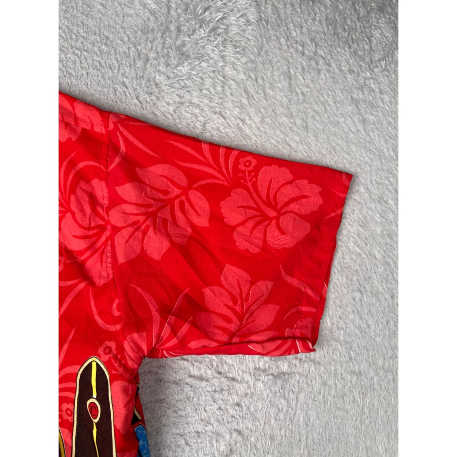 Vintage Las Vegas Shirt Mens Large Red Palm Surf Boards Floral Hawaiian Button Up Beach Size US L / EU 52-54 / 3 - 2 Thumbnail