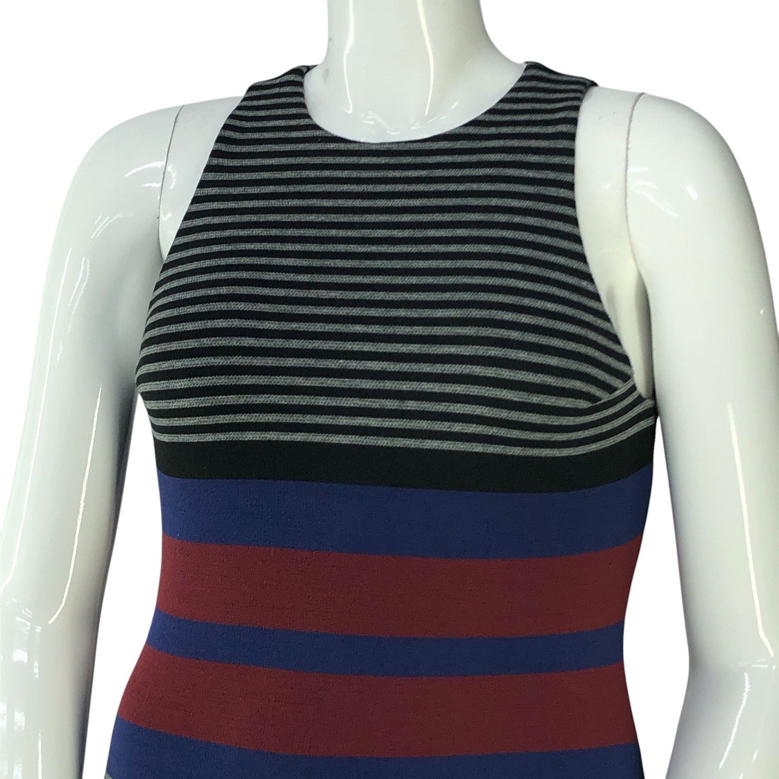 Amanda Uprichard Amanda Uprichard Size M Dress Knit Bodycon Sleeveless Stripe Size M / US 6-8 / IT 42-44 - 2 Thumbnail