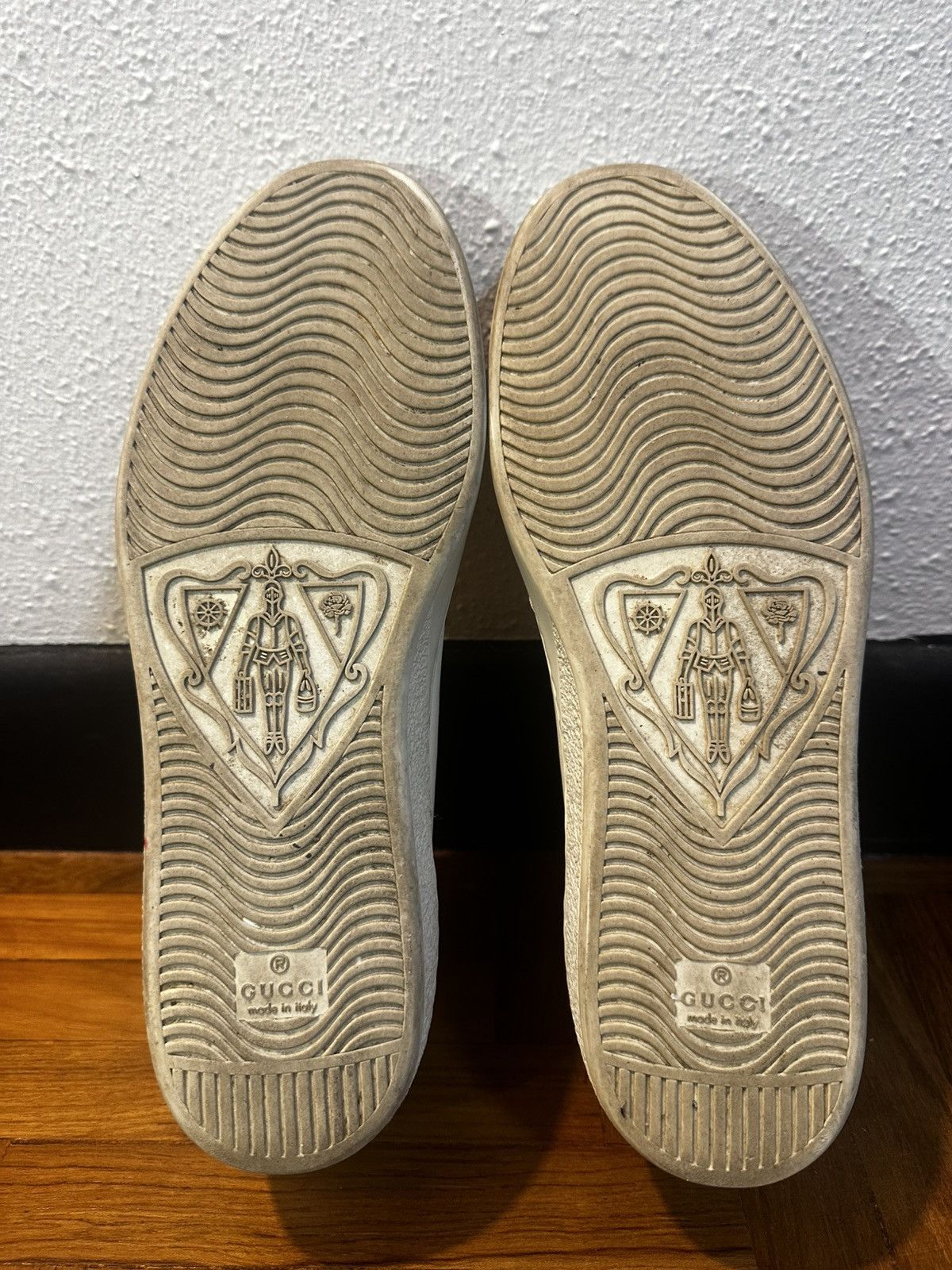 Gucci Gucci Ace Blade Distressed Sneaker Size US 8.5 / EU 41-42 - 11 Thumbnail