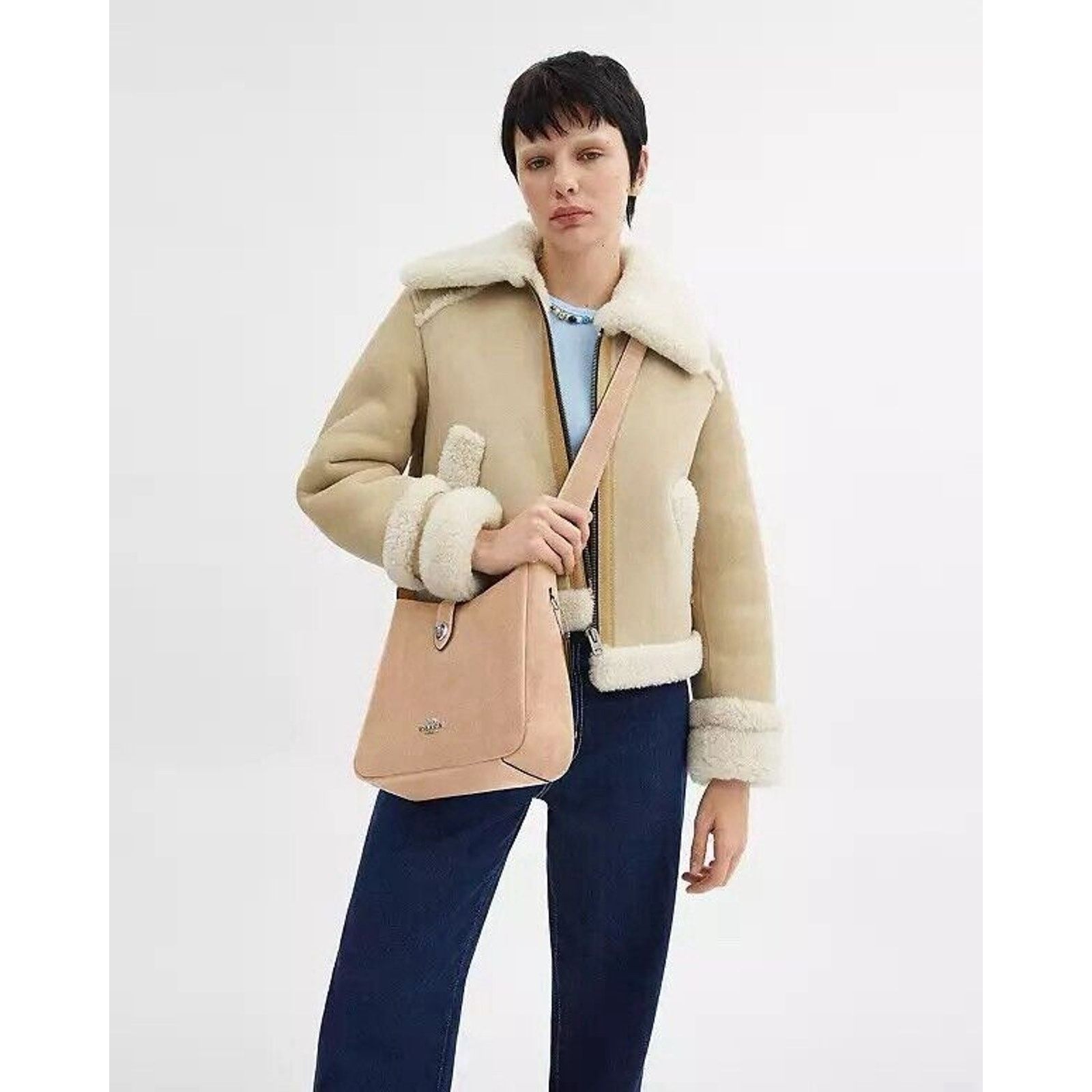 Coach NWT Coach Hadley Convertible Crossbody Bag Suede CW004 Size ONE SIZE - 8 Thumbnail