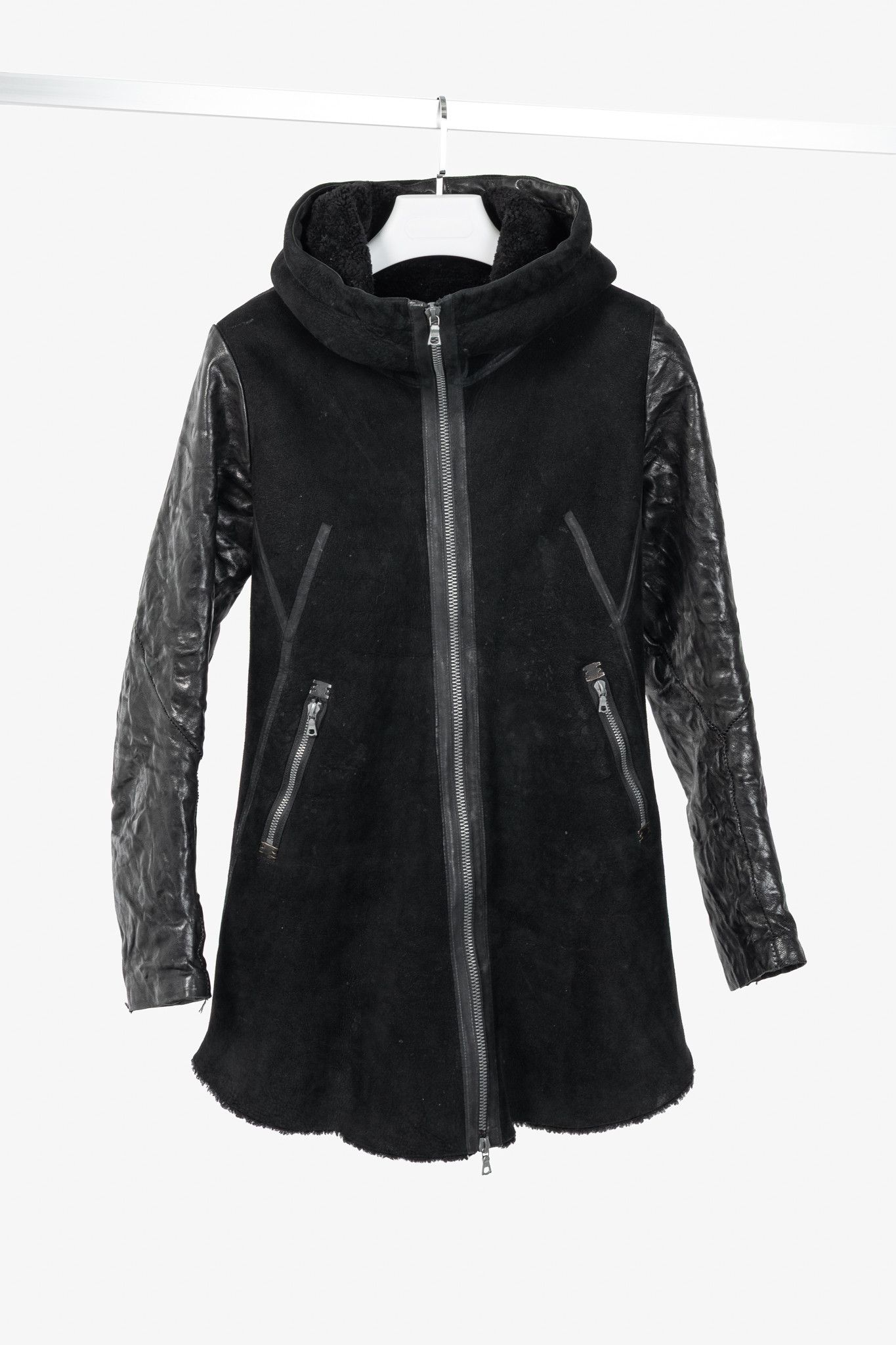 Isaac Sellam Experience Isaac Sellam Experience Arnaqueuse Hooded Shearling Coat Size S / US 4 / IT 40 - 1 Thumbnail