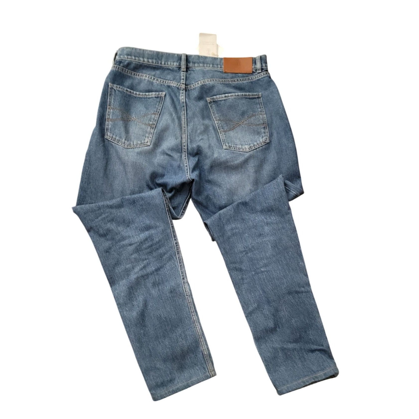 Brunello Cucinelli Brunello Cucinelli Luxury Denim Dark Blue Acid Wash, Iconic Size US 34 / EU 50 - 2 Thumbnail