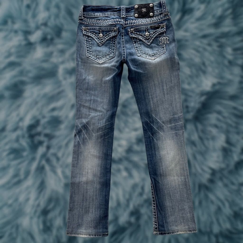 Miss Me × Streetwear × Vintage 2000s Miss Me Blue Faded Jeans w
