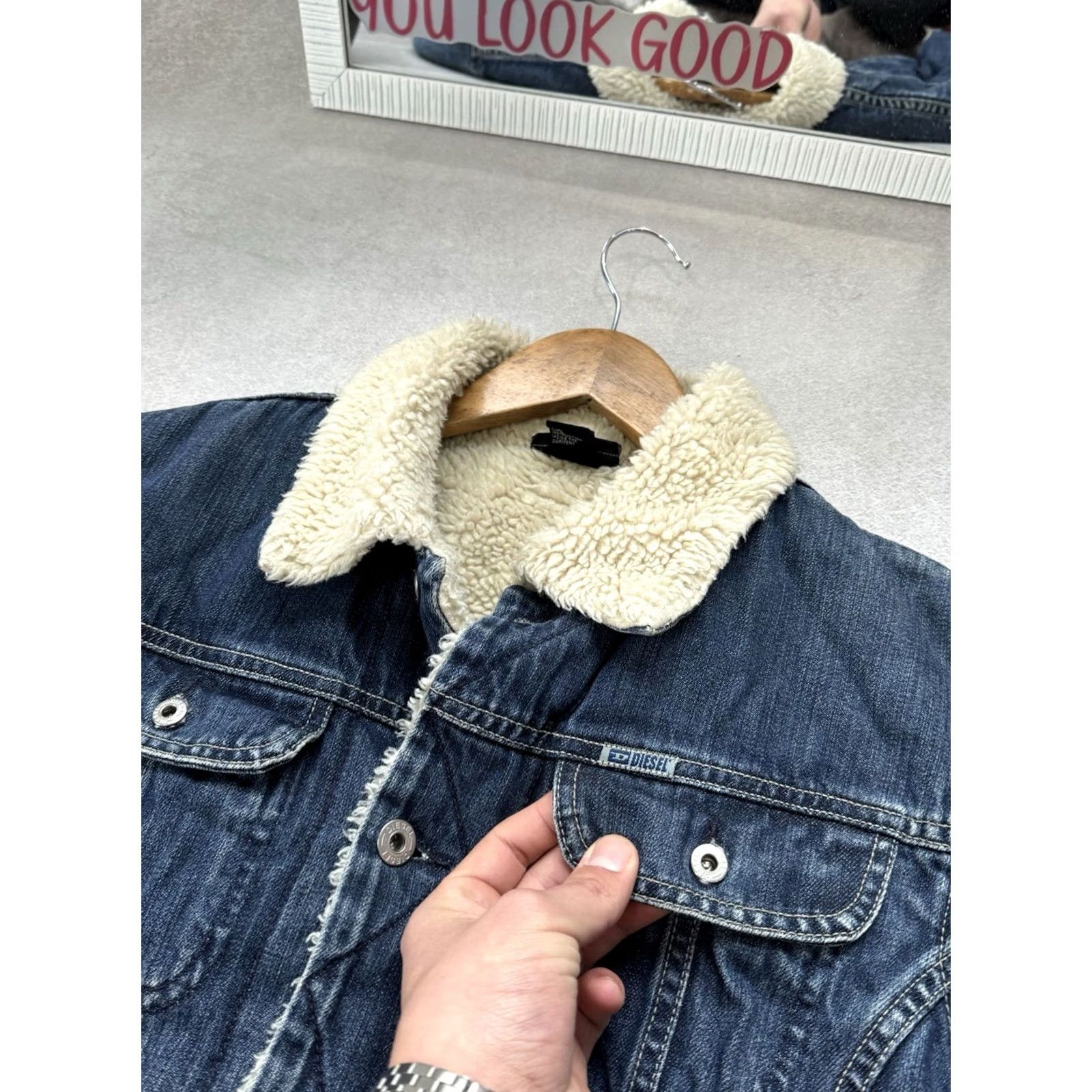 Diesel VINTAGE Diesel Denim Jacket Mens Size US 31 - 5 Thumbnail