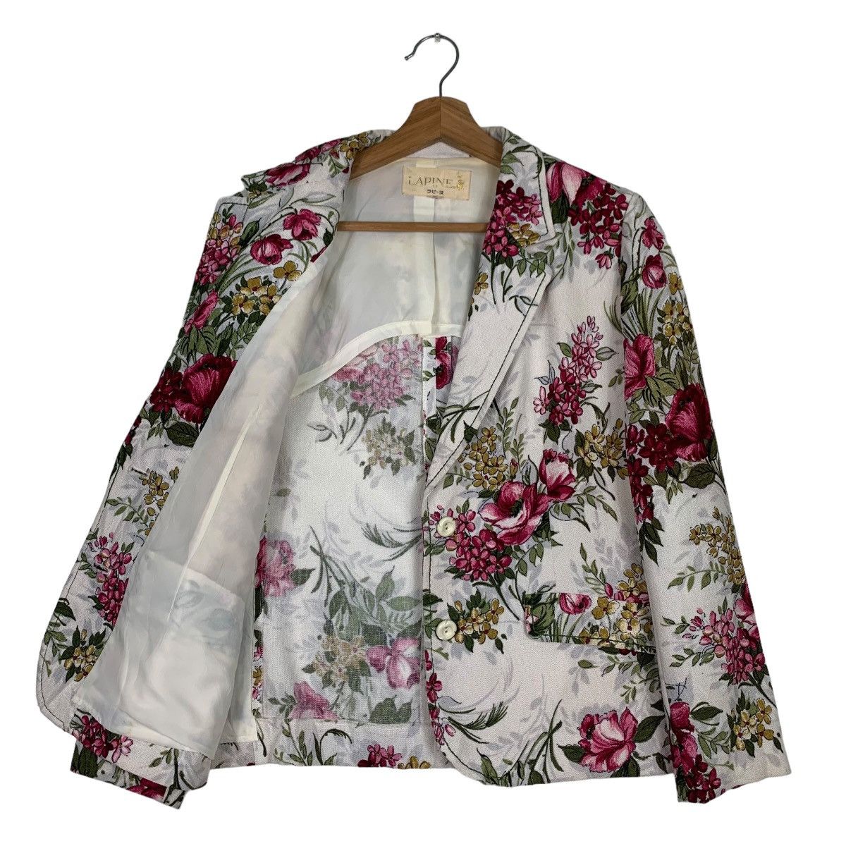 Japanese Brand LAPINE Floral Graphic Casual Jacket #0195-C10 Size M / US 6-8 / IT 42-44 - 10 Thumbnail
