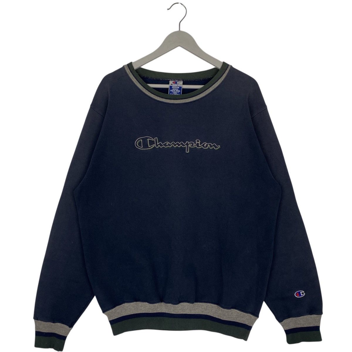 Other Vintage Champion Sweatshirt Crewneck NavyBlue Printed SizeL Size US L / EU 52-54 / 3 - 1 Thumbnail