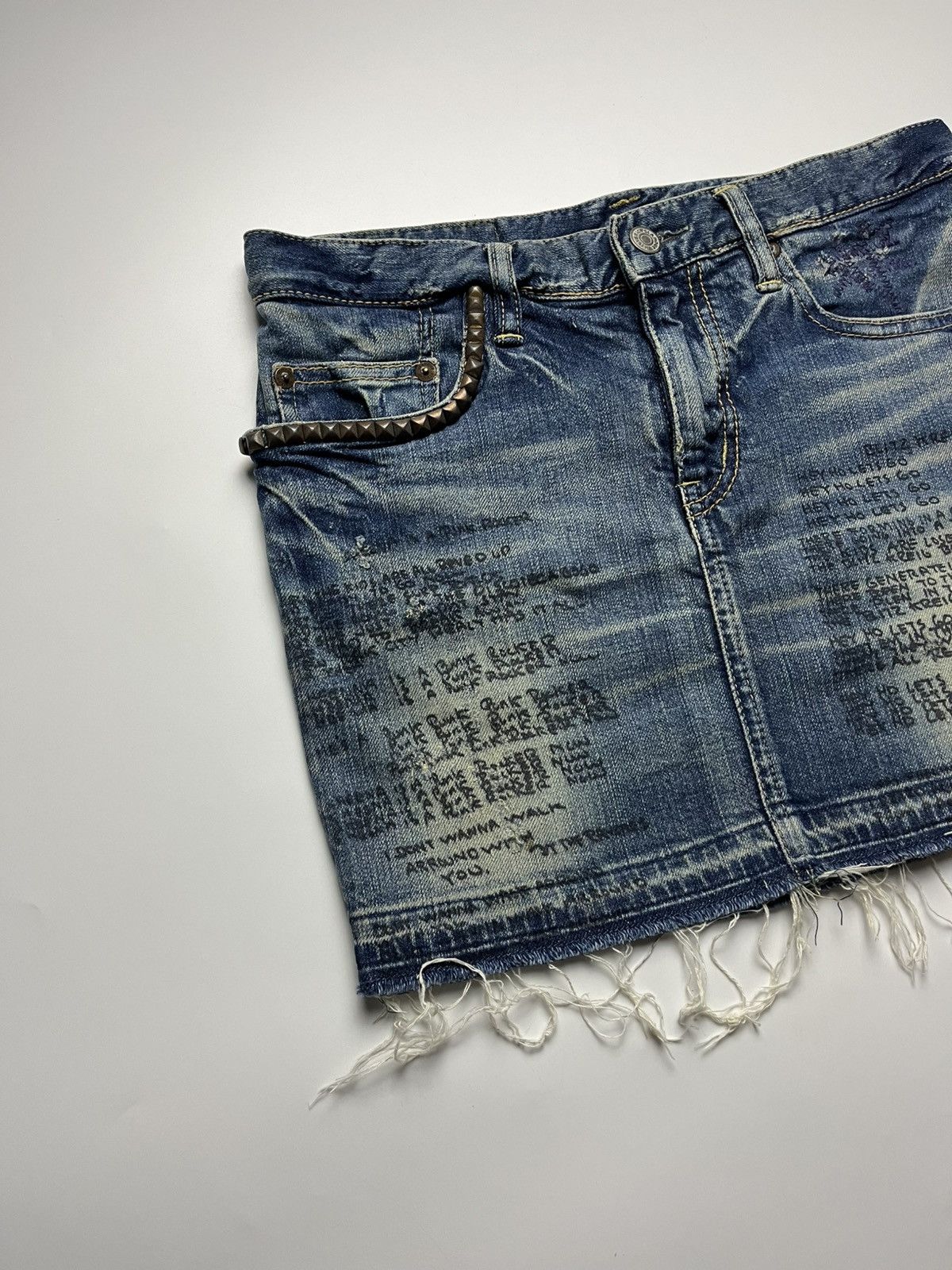 Hysteric Glamour Hysteric Glamour x Ramones Blitzkrieg Bop Studded Mini Skirt Size 29" - 4 Thumbnail