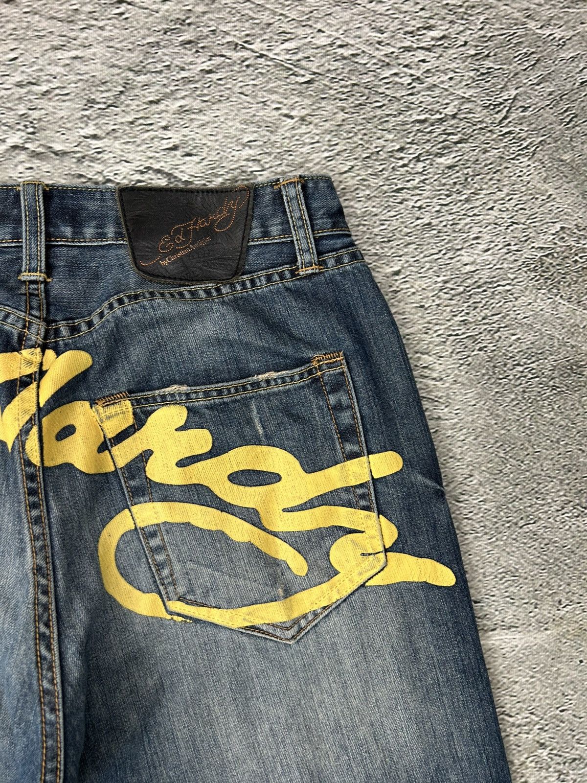 Ed Hardy Ed Hardy Christian Audigier vintage jeans big logo pants Size US 31 - 2 Thumbnail