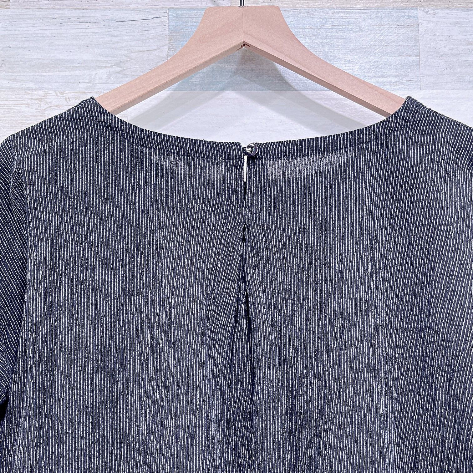 Eileen Fisher EILEEN FISHER Textured Stripe Bateau Neck Dress Womens XL Size XL / US 12-14 / IT 48-50 - 4 Thumbnail