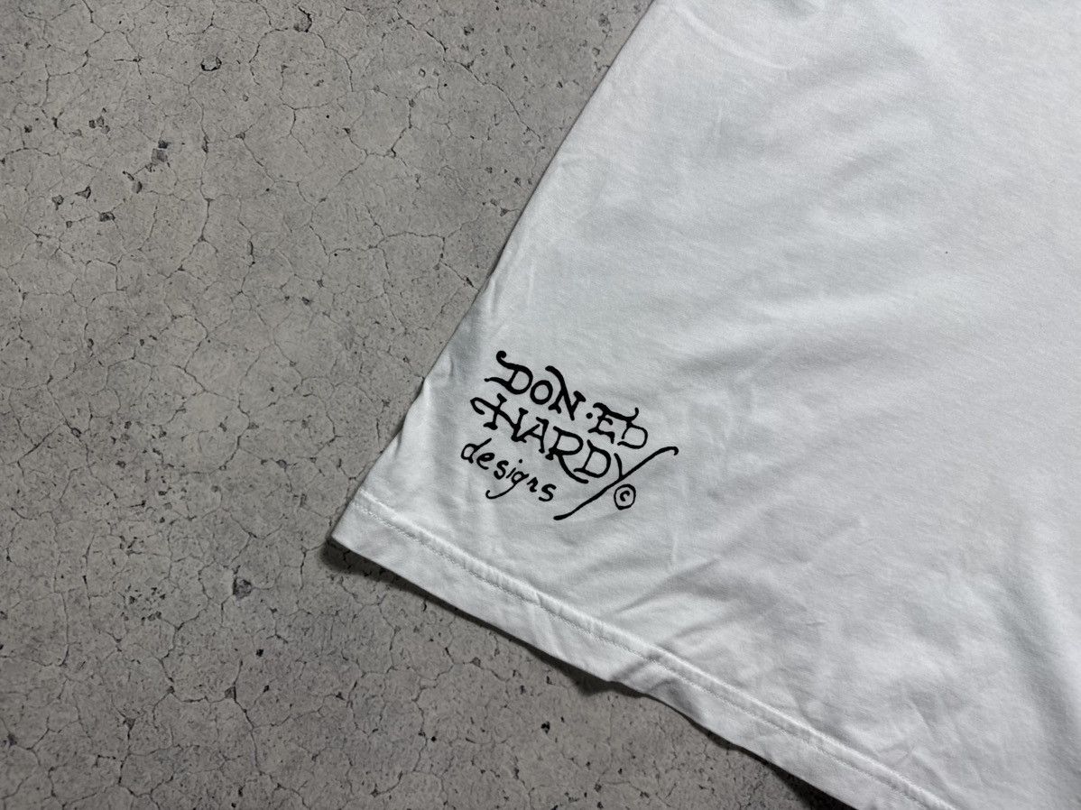 Ed Hardy Ed Hardy By Christian Audigier Vintage White T-Shirt Size US L / EU 52-54 / 3 - 12 Thumbnail