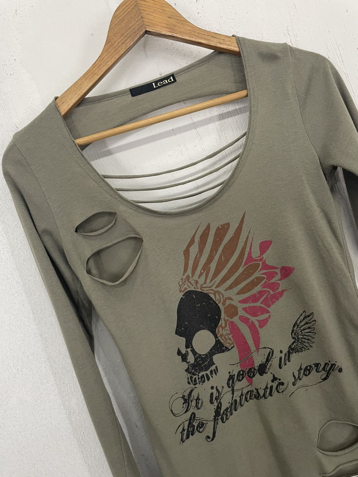 If Six Was Nine × Japanese Brand Lead Skull Apache Distressed 14th Addiction Style Y2K Size US M / EU 48-50 / 2 - 5 Thumbnail