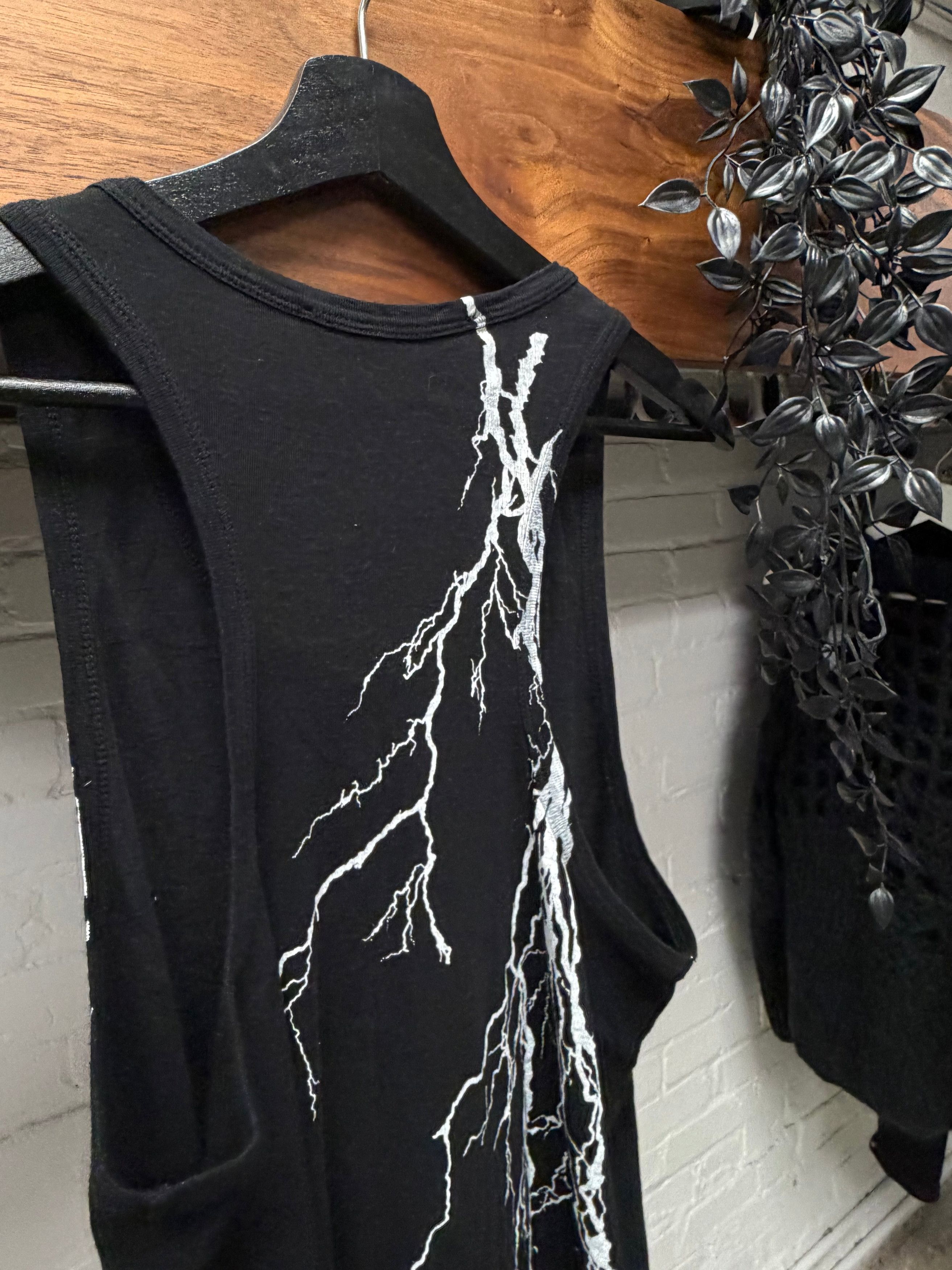 Haider Ackermann Haider Ackermann ‘Lightning Bolt’ Black Silk Tank Top Size US S / EU 44-46 / 1 - 5 Thumbnail