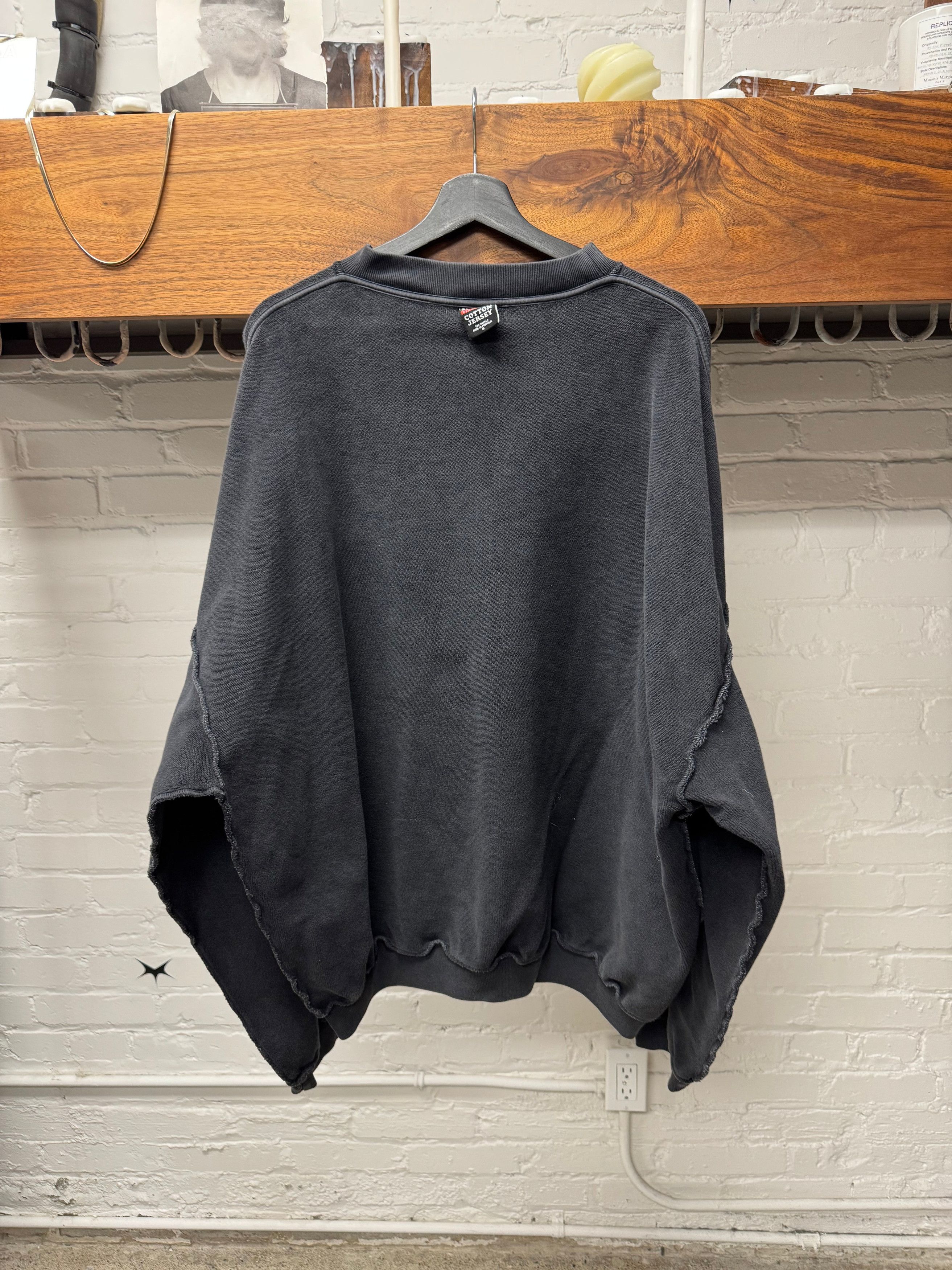 Balenciaga SS2025 Balenciaga ‘Metalhead’ Reverse Black Terry Cotton Sweatshirt Size US M / EU 48-50 / 2 - 5 Thumbnail