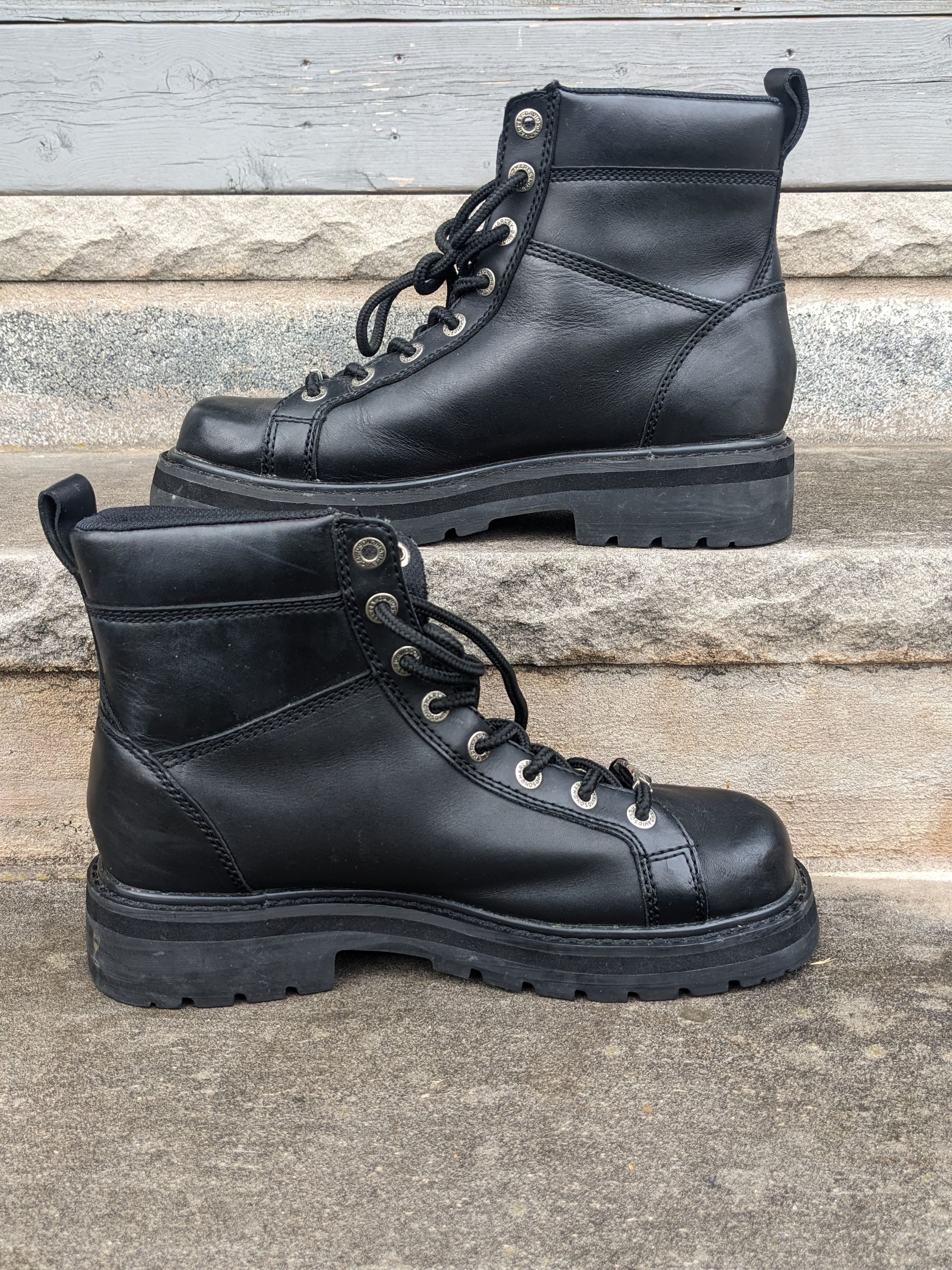 Designer × Harley Davidson Harley Davidson Biker Boots Flames Men's Size 8 Black Size US 8 / EU 41 - 2 Thumbnail