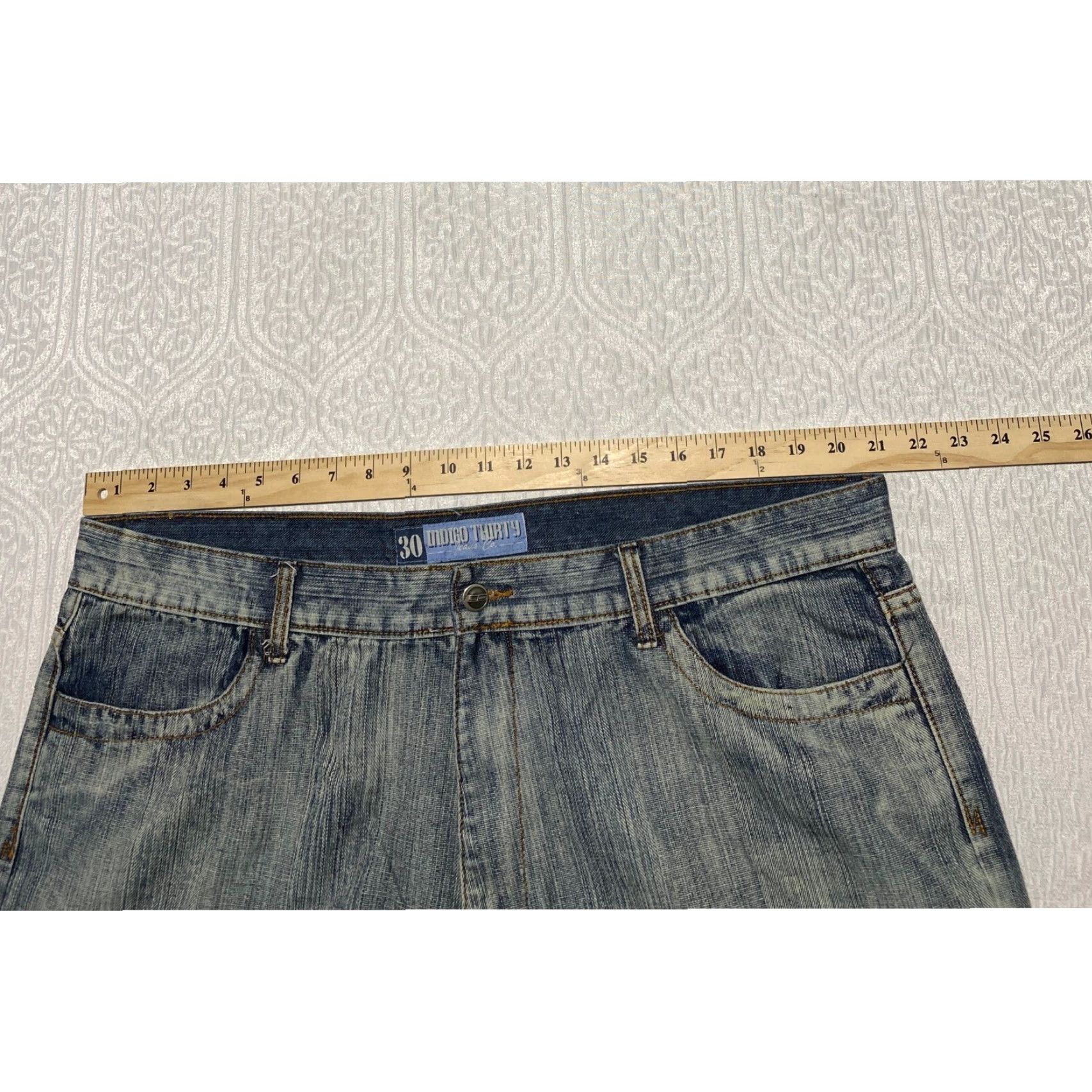 CO Indigo Thirty Jeans Co Jeans Men 42x34 Blue Wash Denim Straight Wide Leg Pants Size US 42 / EU 58 - 6 Thumbnail
