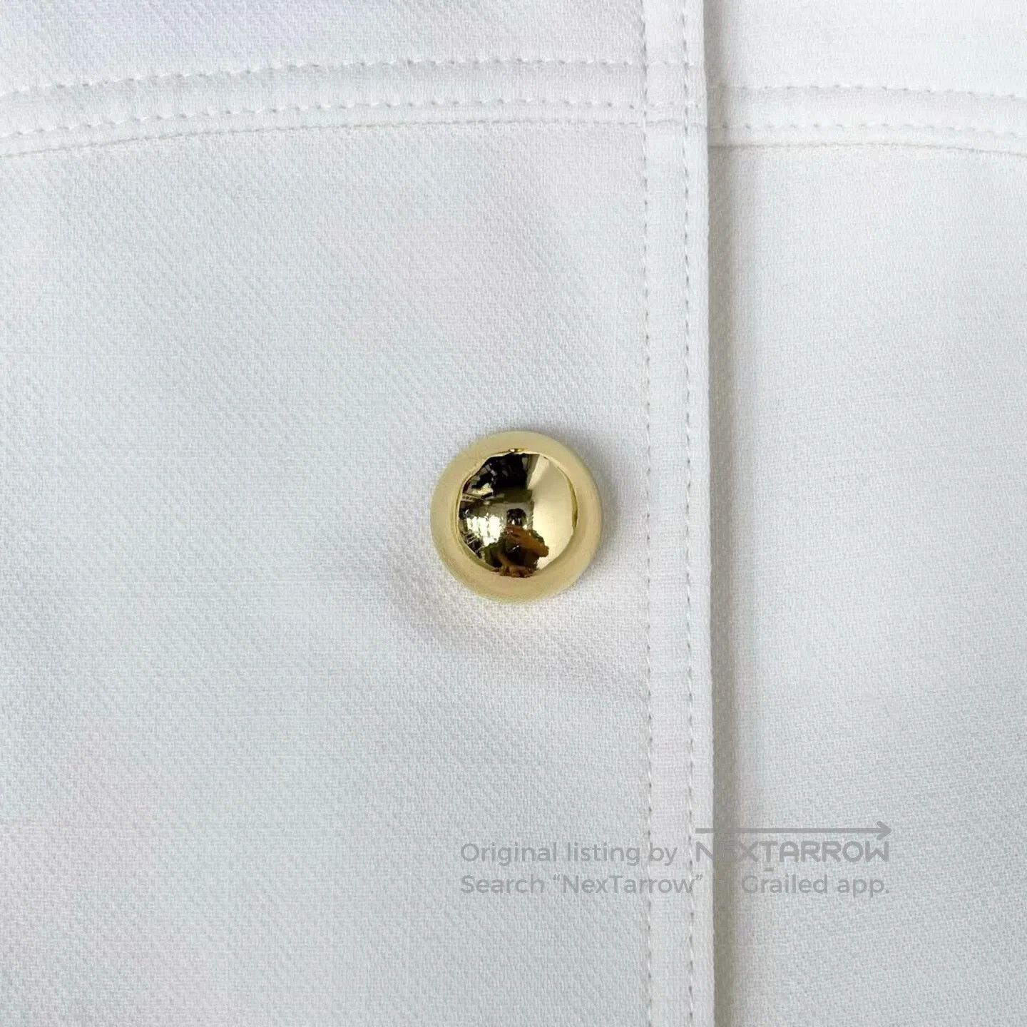 Prada Prada Beige Gold Button Wool Coat. Size S / US 4 / IT 40 - 5 Thumbnail