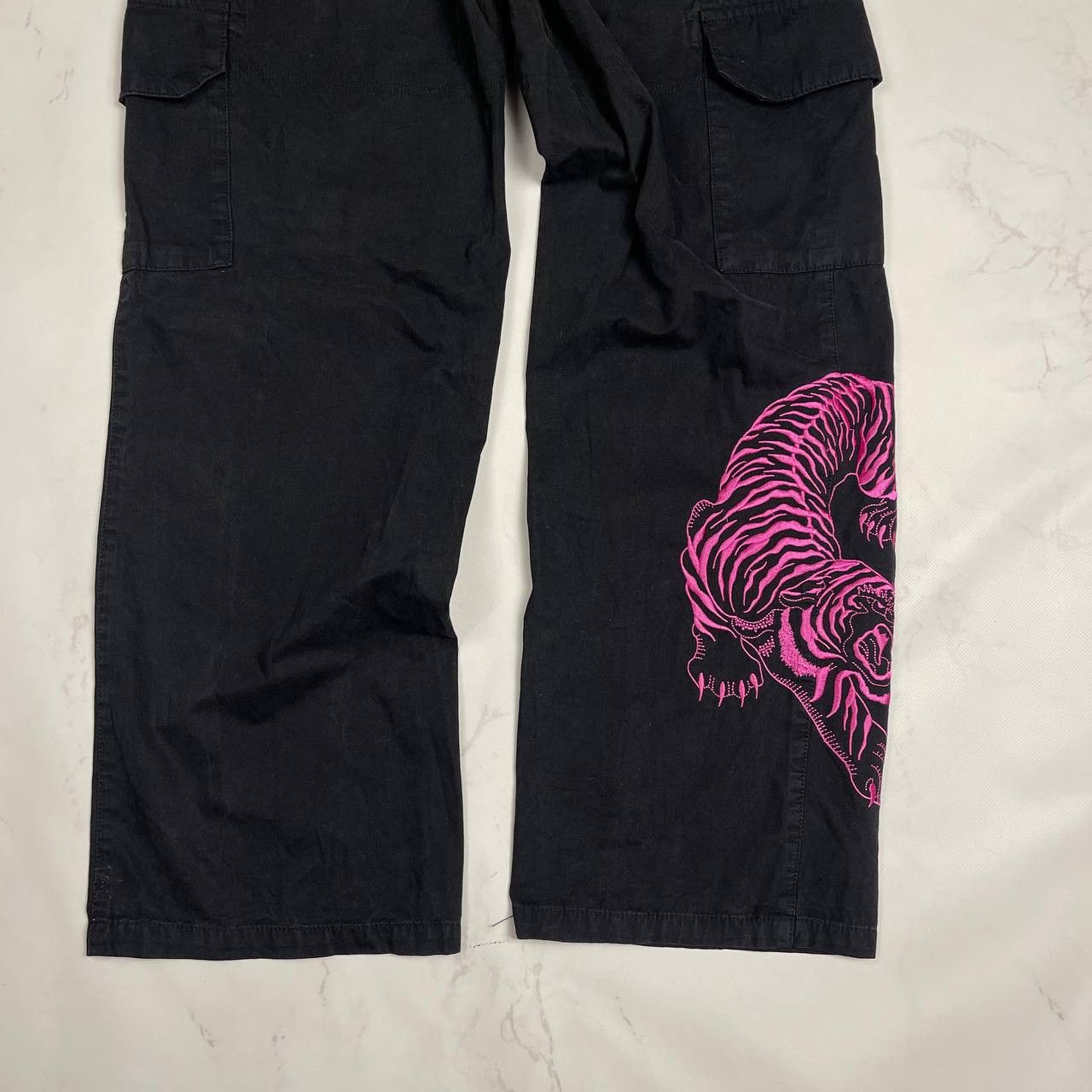 Asos Vintage Asos Cargo baggy pink tiger y2k streetwear Size US 34 / EU 50 - 10 Thumbnail