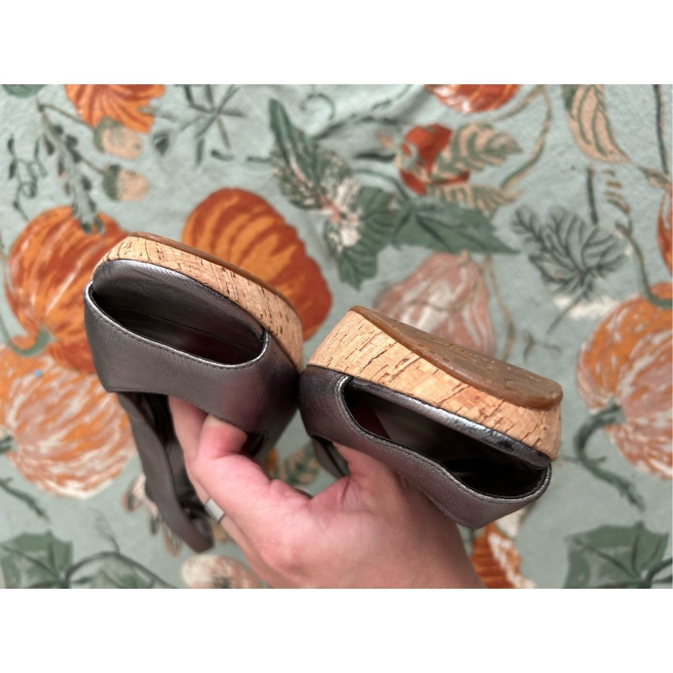 Calvin Klein Calvin Klein Heidy Platform Cork Wedge Heels, Slingback Pump Size US 8.5 / IT 38.5 - 11 Thumbnail
