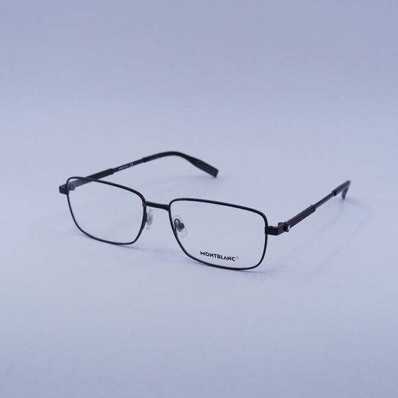 Montblanc Montblanc MB0029O 004 Eyeglasses Black 58mm Rectangle Frame Size ONE SIZE - 1 Thumbnail