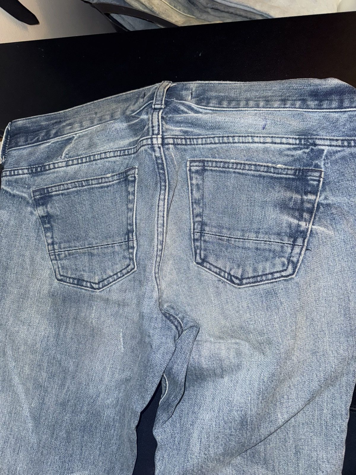 Vintage Men Blue Ripped Skinny Jeans Size US 30 / EU 46 - 15 Thumbnail