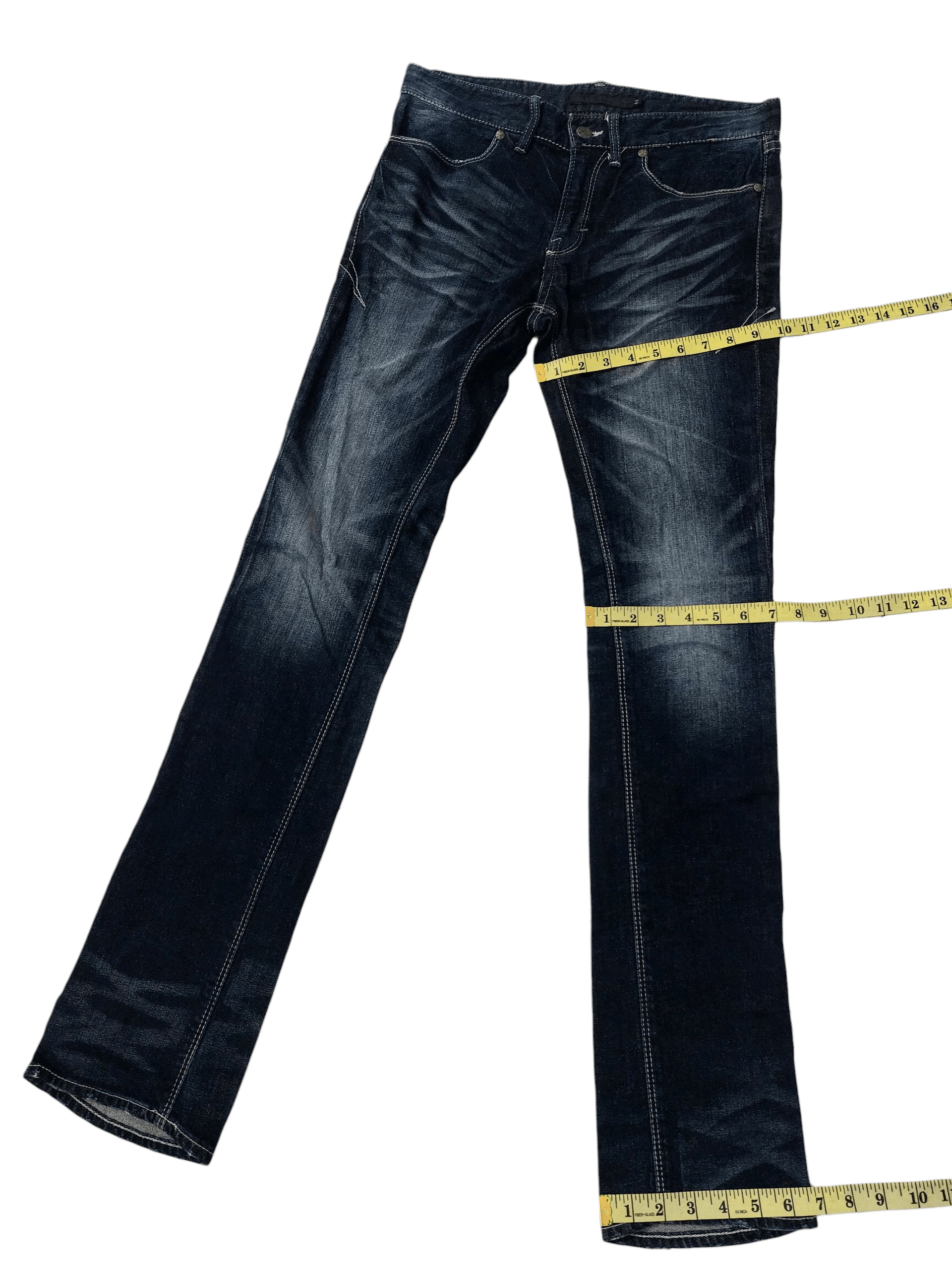 GOSTAR DE FUGA FUGA Spiral Distressed Denim Size US 31 - 15 Thumbnail