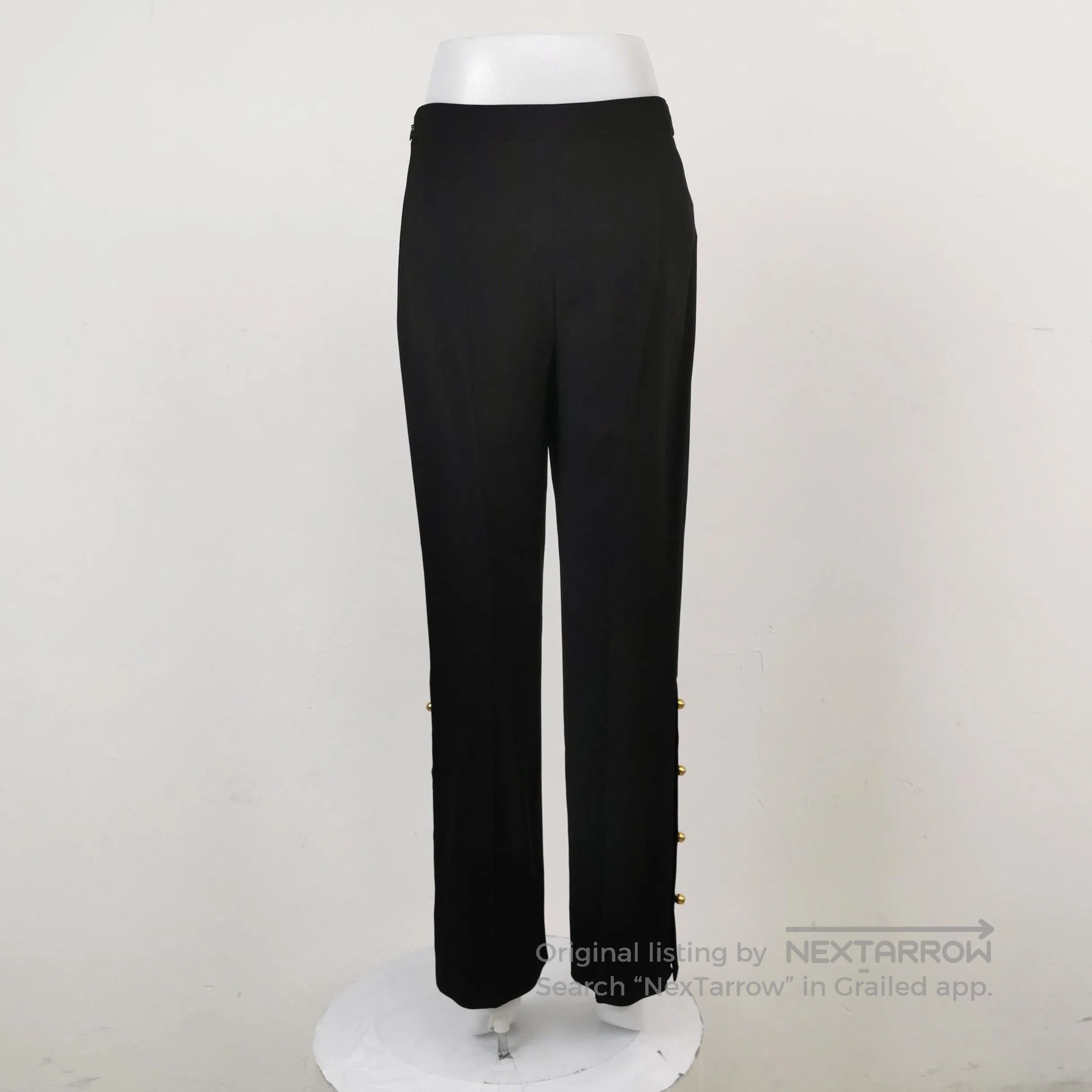 Prada Prada Black Long Pants with Beaded Detail . Size 37" - 2 Thumbnail