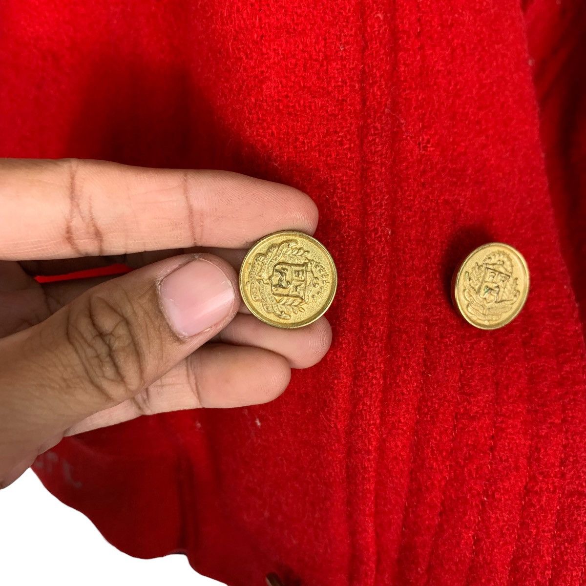 Japanese Brand QUEENS COURT Red Wool Bomber Jacket #0939-C42 Size US M / EU 48-50 / 2 - 15 Thumbnail
