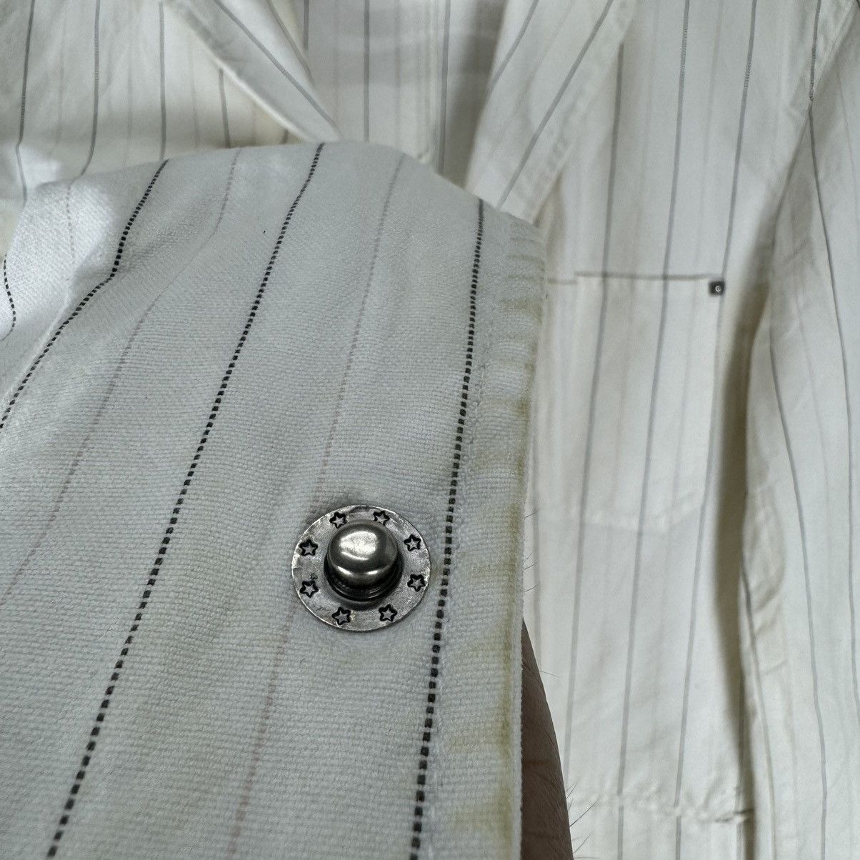 If Six Was Nine ⚡️BERNING SHO STUD STRIPED BUTTON JACKET Size US L / EU 52-54 / 3 - 8 Thumbnail