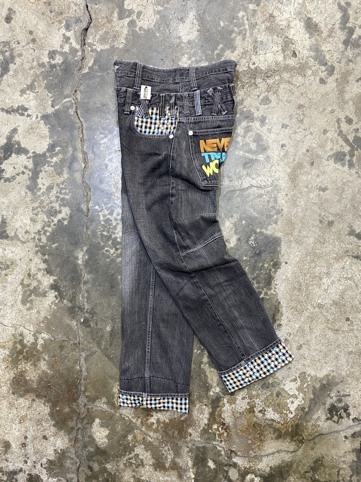 Japanese Brand Rare vintage memory special double waist punk bondage zipper Size US 33 - 1 Thumbnail