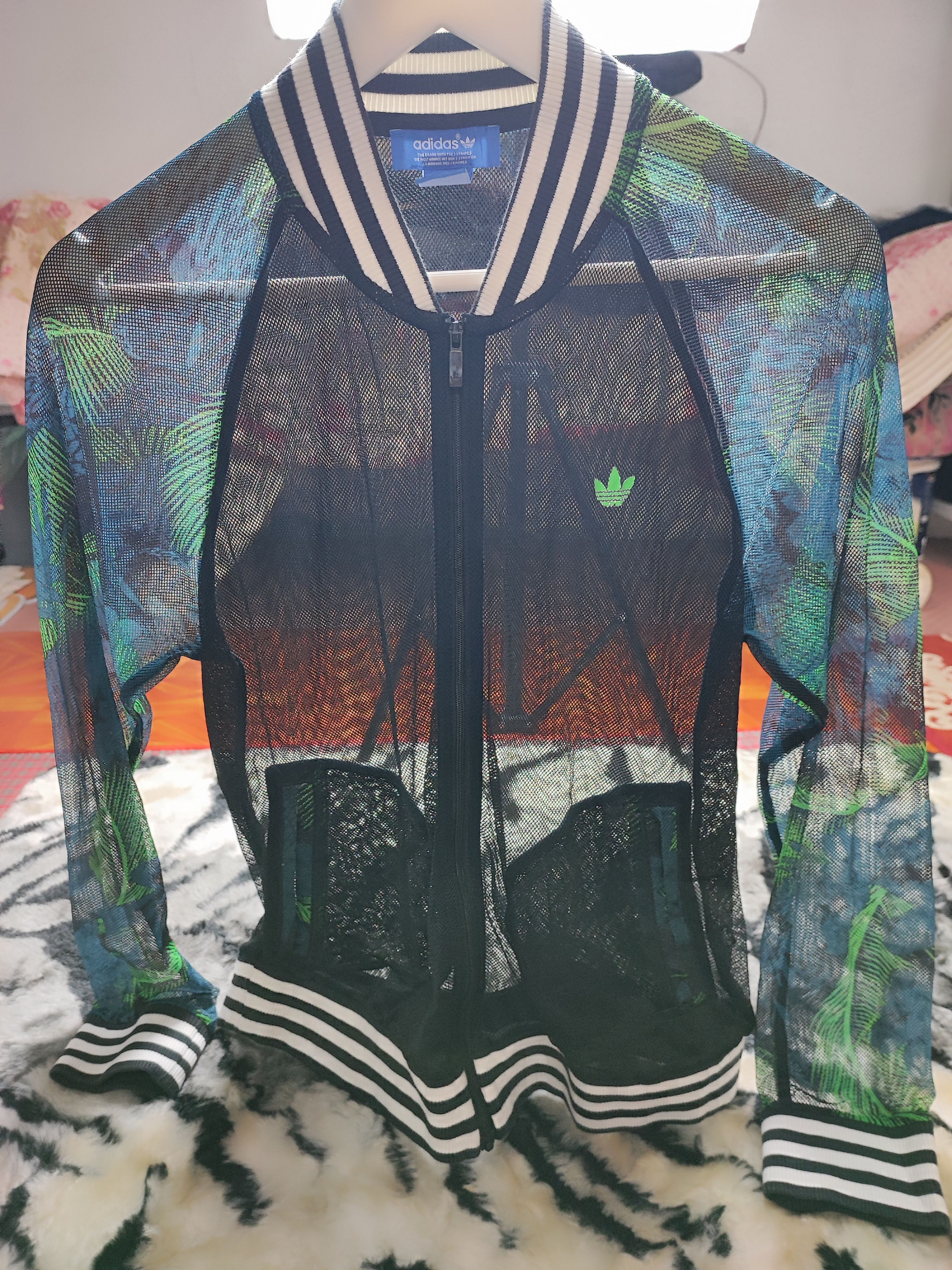 Adidas × Japanese Brand Adidas Floral Transparent Varsity Size US S / EU 44-46 / 1 - 17 Thumbnail