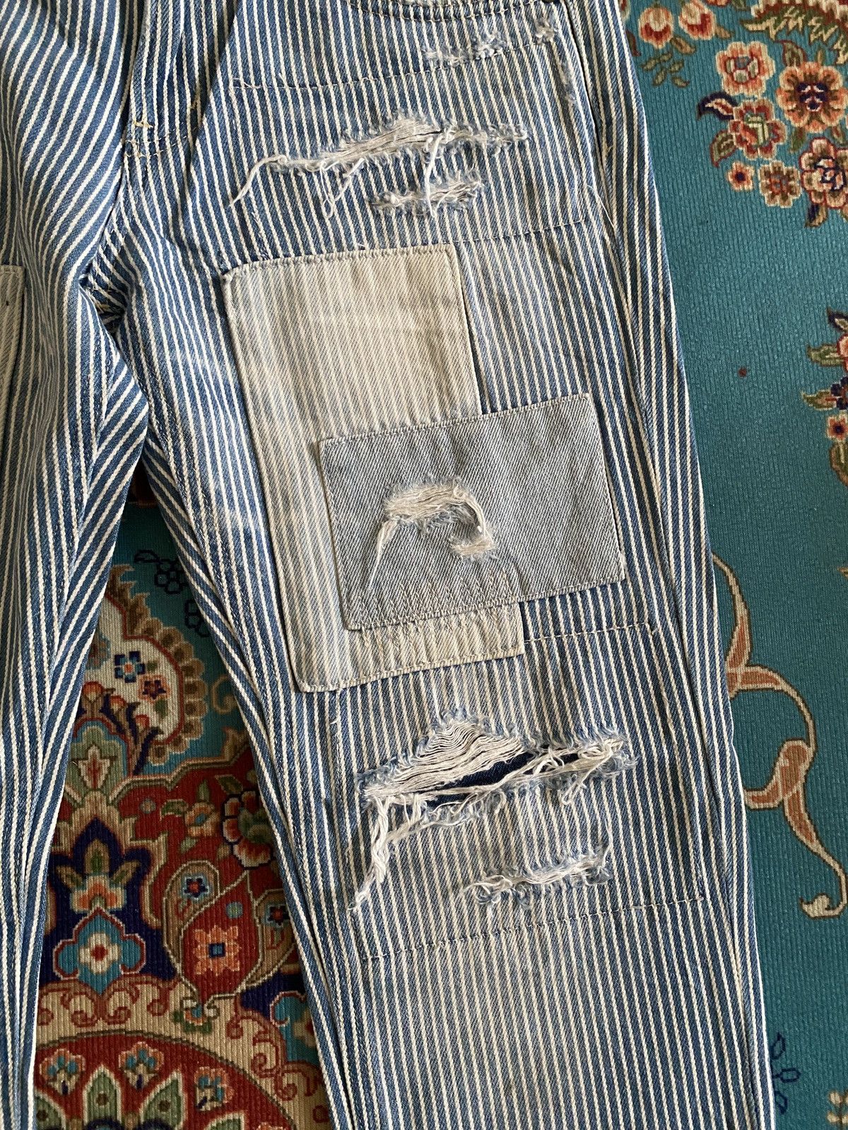 Japanese Brand Japanese Brand Rodeo Crowns DistressedPatchwork Design Denim Size US 30 / EU 46 - 8 Thumbnail