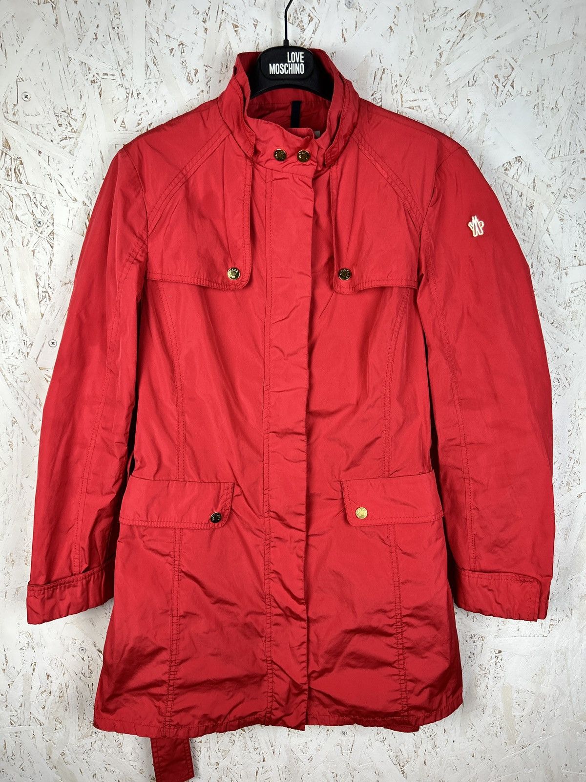 Moncler Moncler Red Rain Jacket Nylon Coat Size 4 Size L / US 10 / IT 46 - 2 Thumbnail