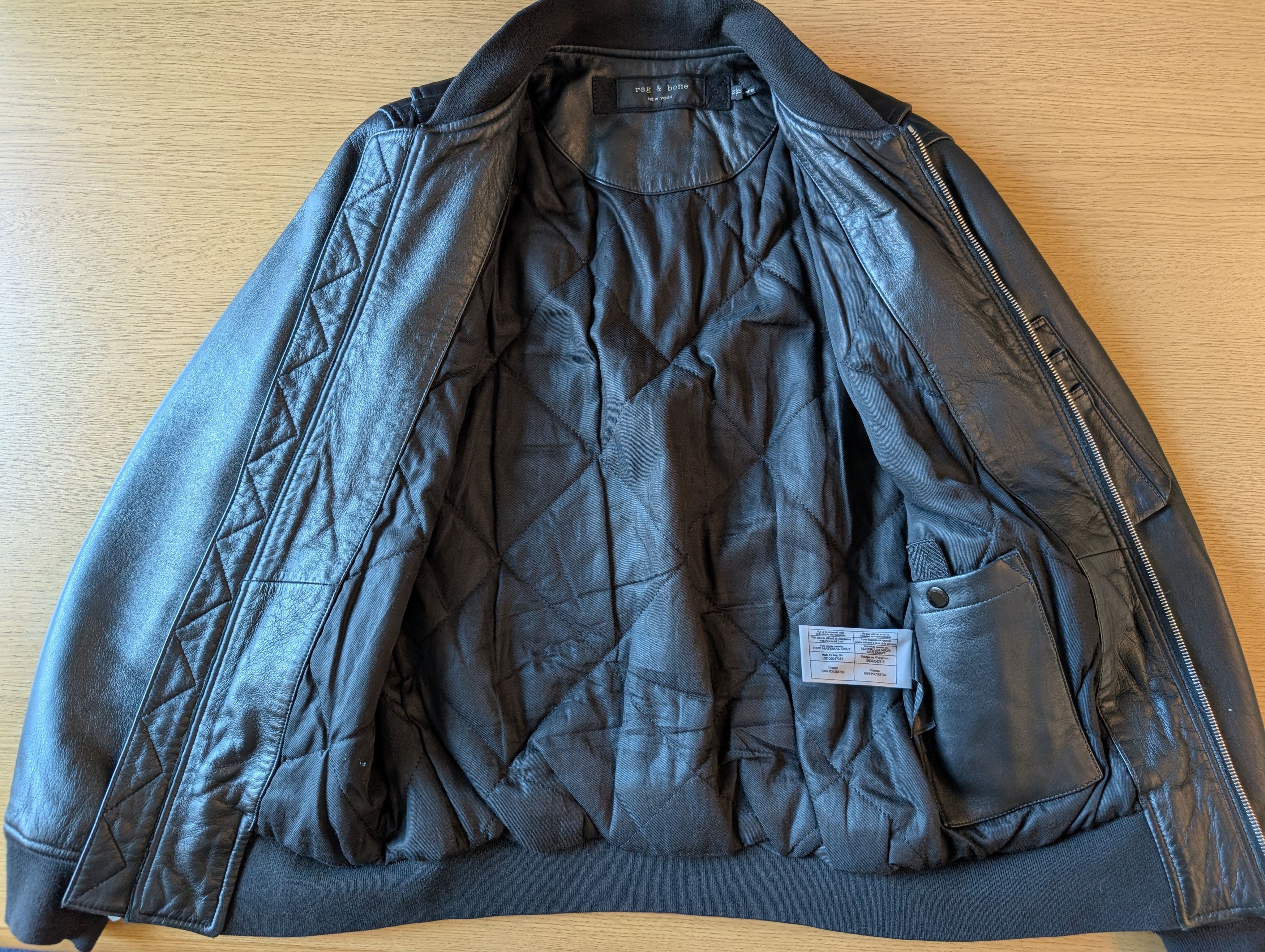 Rag & Bone Manston Leather Bomber Jacket Size US S / EU 44-46 / 1 - 3 Thumbnail