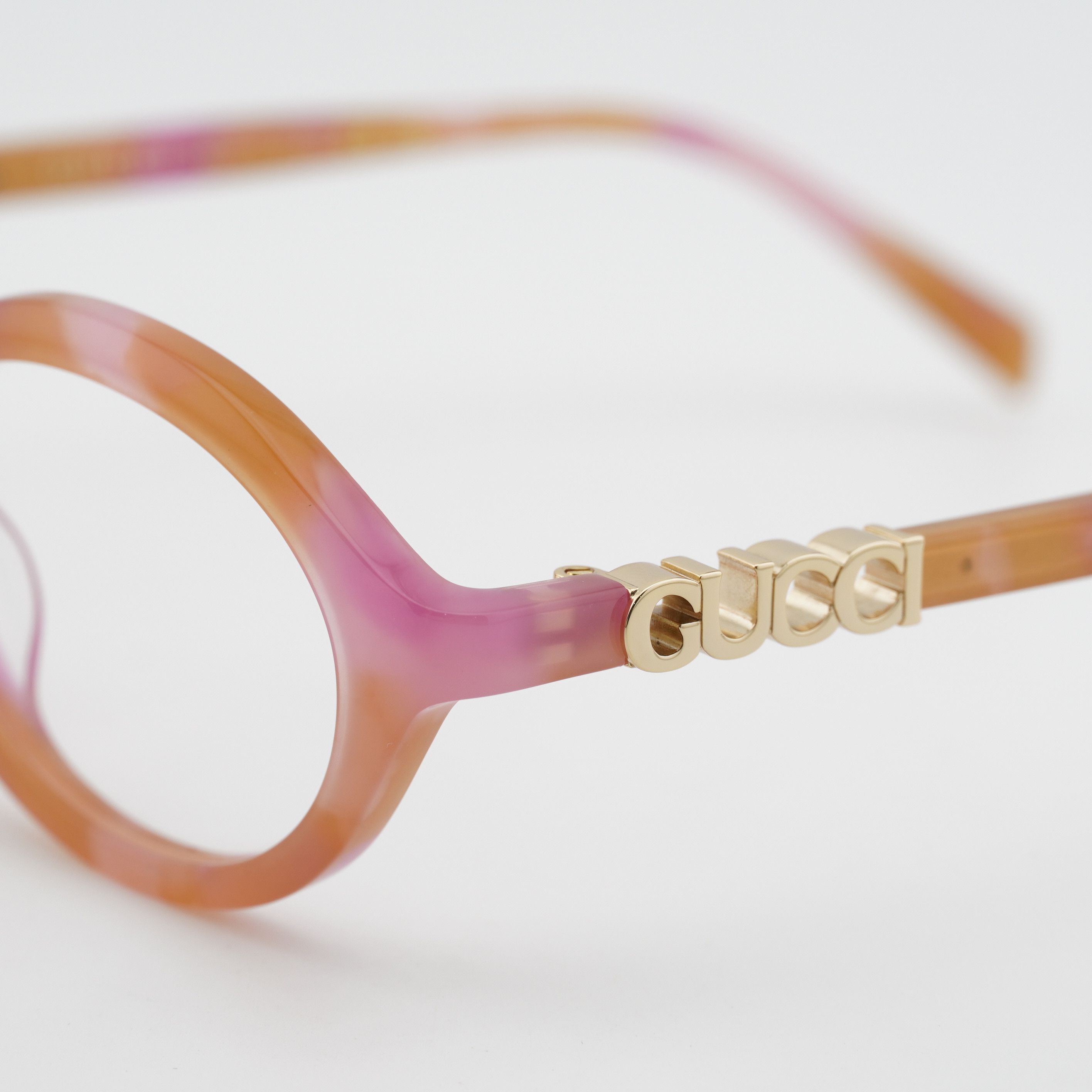 Gucci Gucci GG2153O 004 Eyeglasses Pink / Orange 51mm Oval Frame Size ONE SIZE - 3 Thumbnail