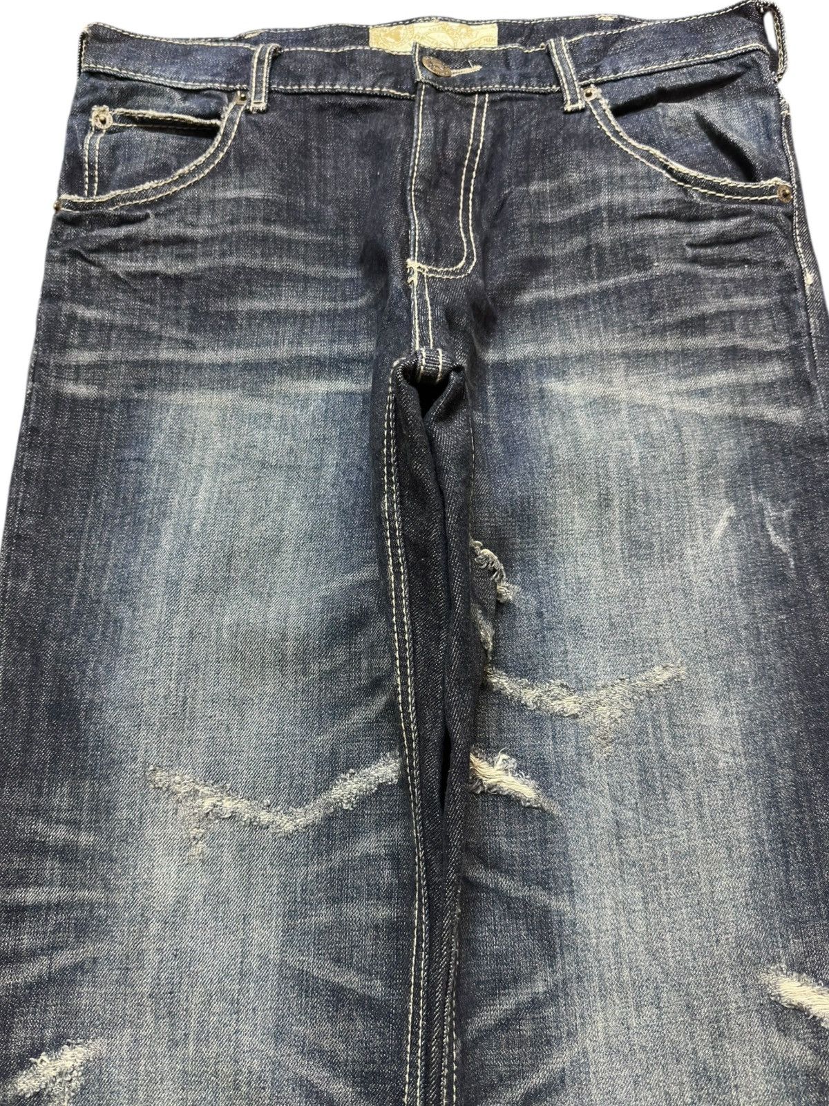 Kapital Vintage Denim Lab Grunge Ripped Distressed Denim Size US 33 - 2 Thumbnail