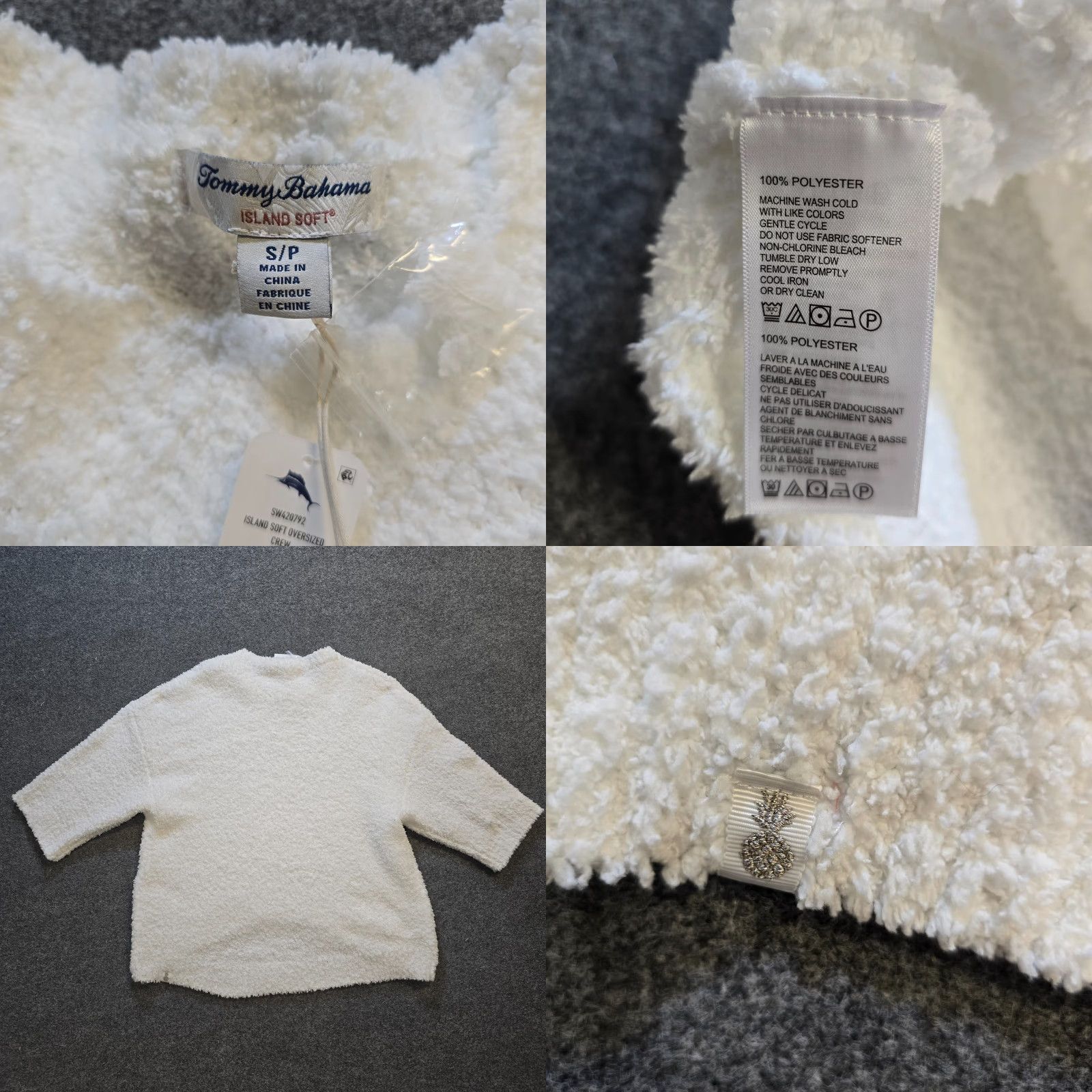 Tommy Bahama Tommy Bahama Sweater Womens Small White Island Soft Oversized Fuzzy Cozy Capsule Size S / US 4 / IT 40 - 8 Thumbnail