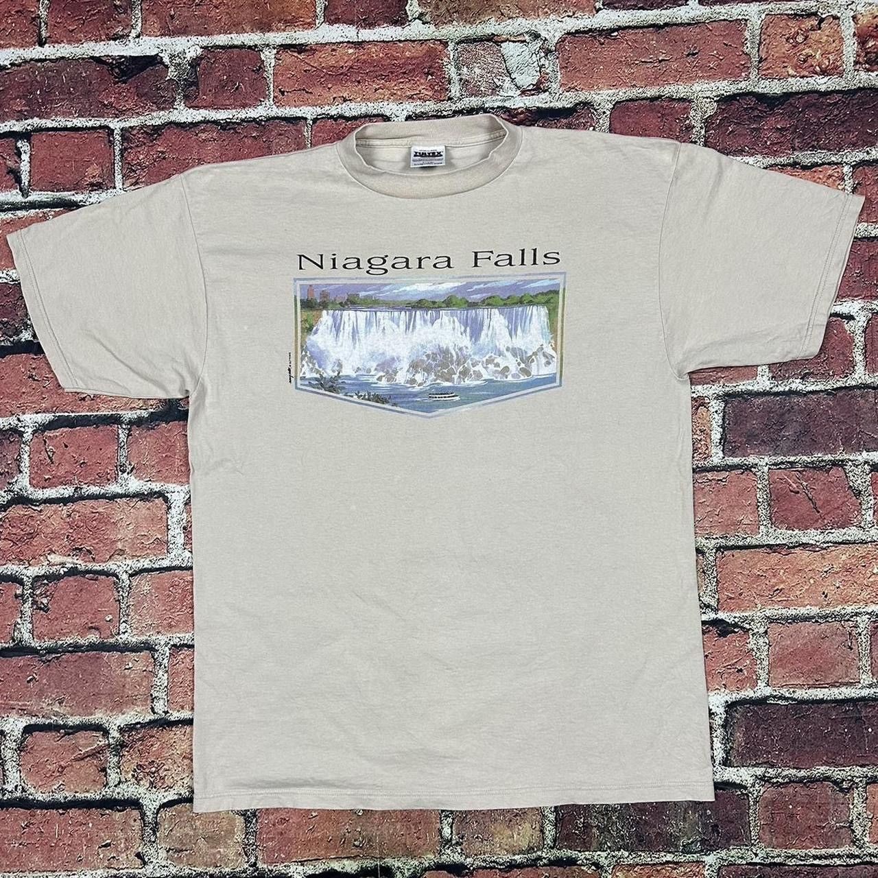 Tultex Vintage 90s Niagara Falls Canada New York T Shirt Art Tee Size US XL / EU 56 / 4 - 1 Thumbnail