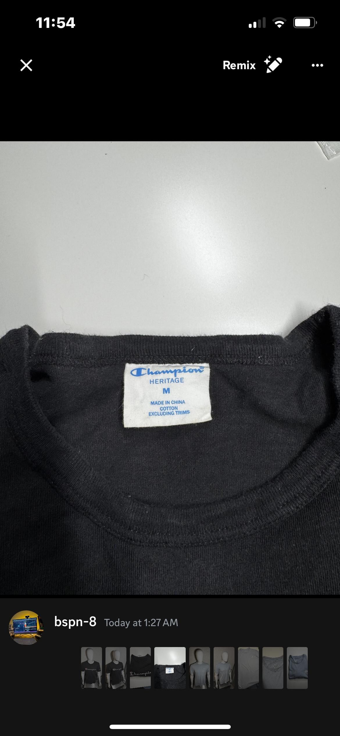 Champion Champion Black Logo T-Shirt - Men's Medium Size US M / EU 48-50 / 2 - 5 Thumbnail