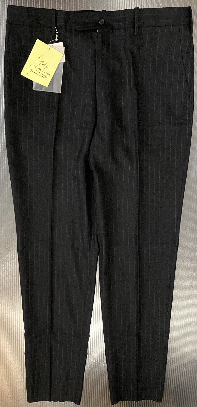Yohji Yamamoto Yohji Yamamoto 🇮🇹 costume D’homme Nero wool felt slacks 5 NWT Size US 39 - 16 Thumbnail