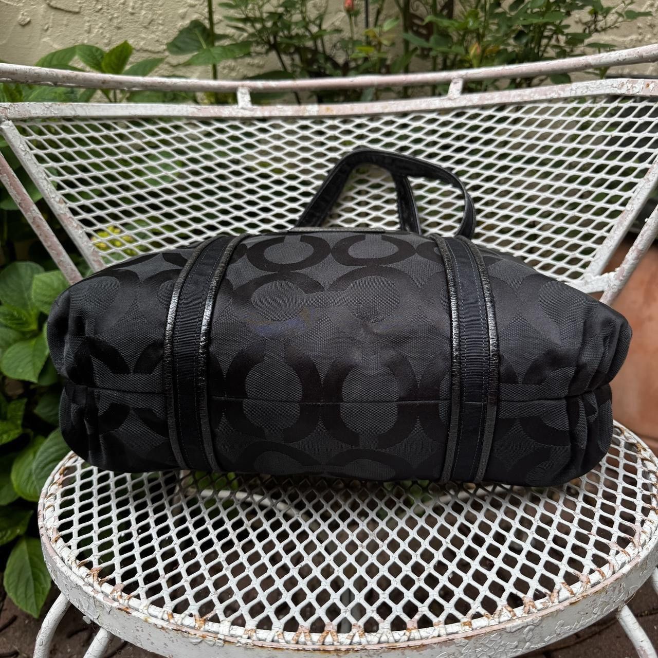 Coach Y2K Black Coach Monogramed Tote Size ONE SIZE - 3 Thumbnail