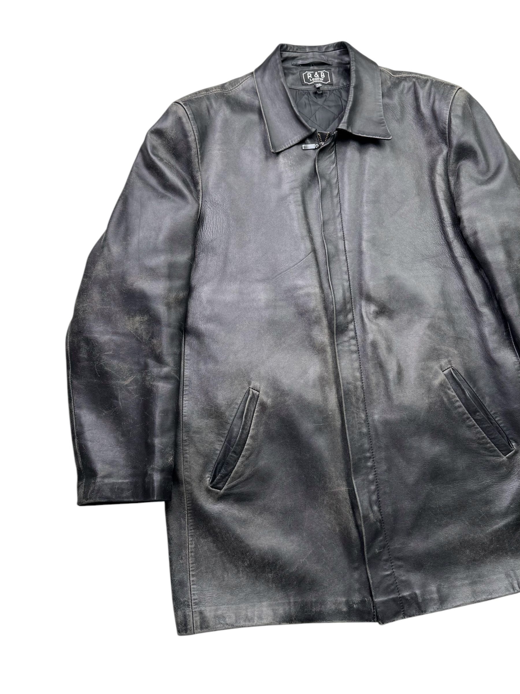 Other Vintage Time Faded Leather Jacket M125D15(E123)(V105) Size US XL / EU 56 / 4 - 2 Thumbnail