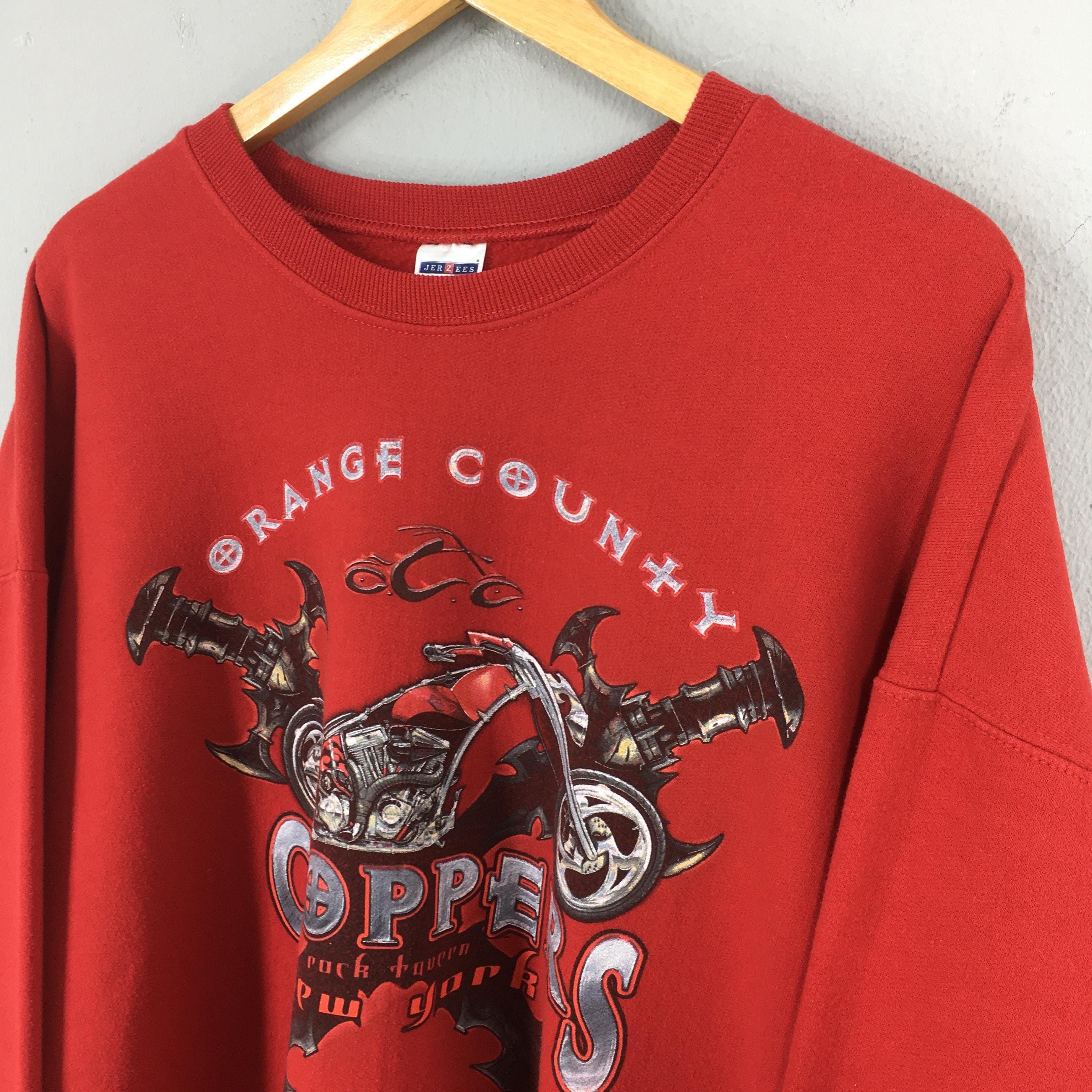Jerzees Vintage Orange County Choppers Red Sweatshirt XLarge Size US XL / EU 56 / 4 - 3 Thumbnail