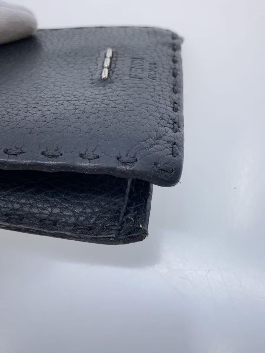 Fendi Fendi Selleria Stitch Leather Bi-Fold Wallet Black Size ONE SIZE - 8 Thumbnail