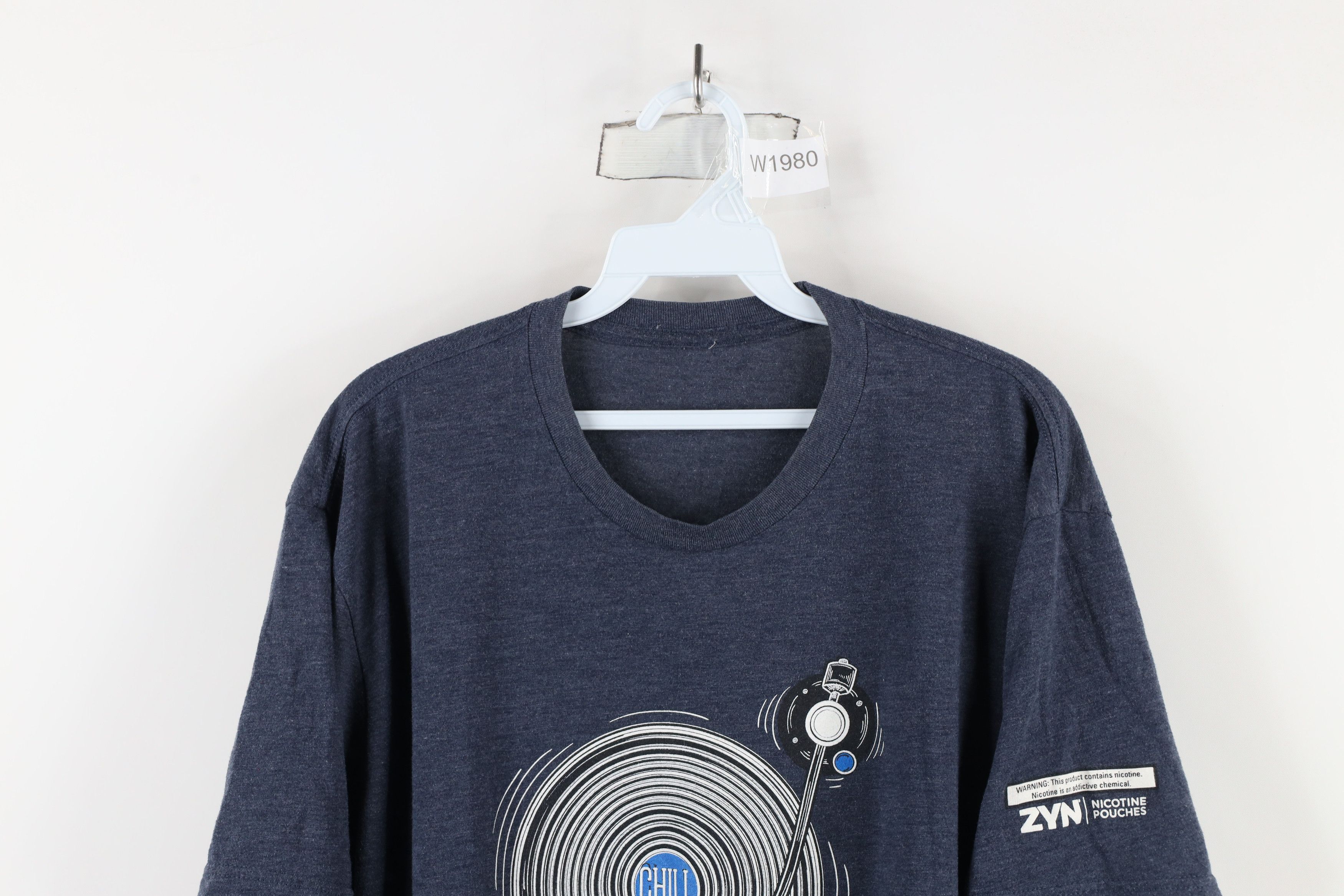 Vintage Streetwear Zyn Chill Pouches Jersey Knit T-Shirt Steel Blue Size US L / EU 52-54 / 3 - 2 Thumbnail