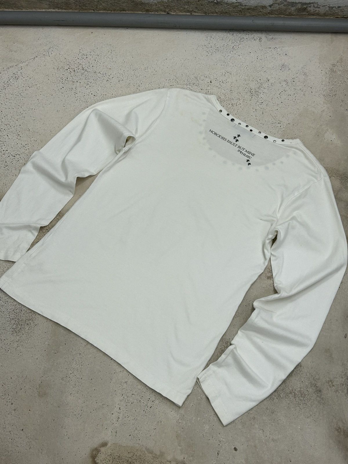 Designer × Japanese Brand Studded Elegance – White Long Sleeve with Rhinestone Skull Size US S / EU 44-46 / 1 - 12 Thumbnail