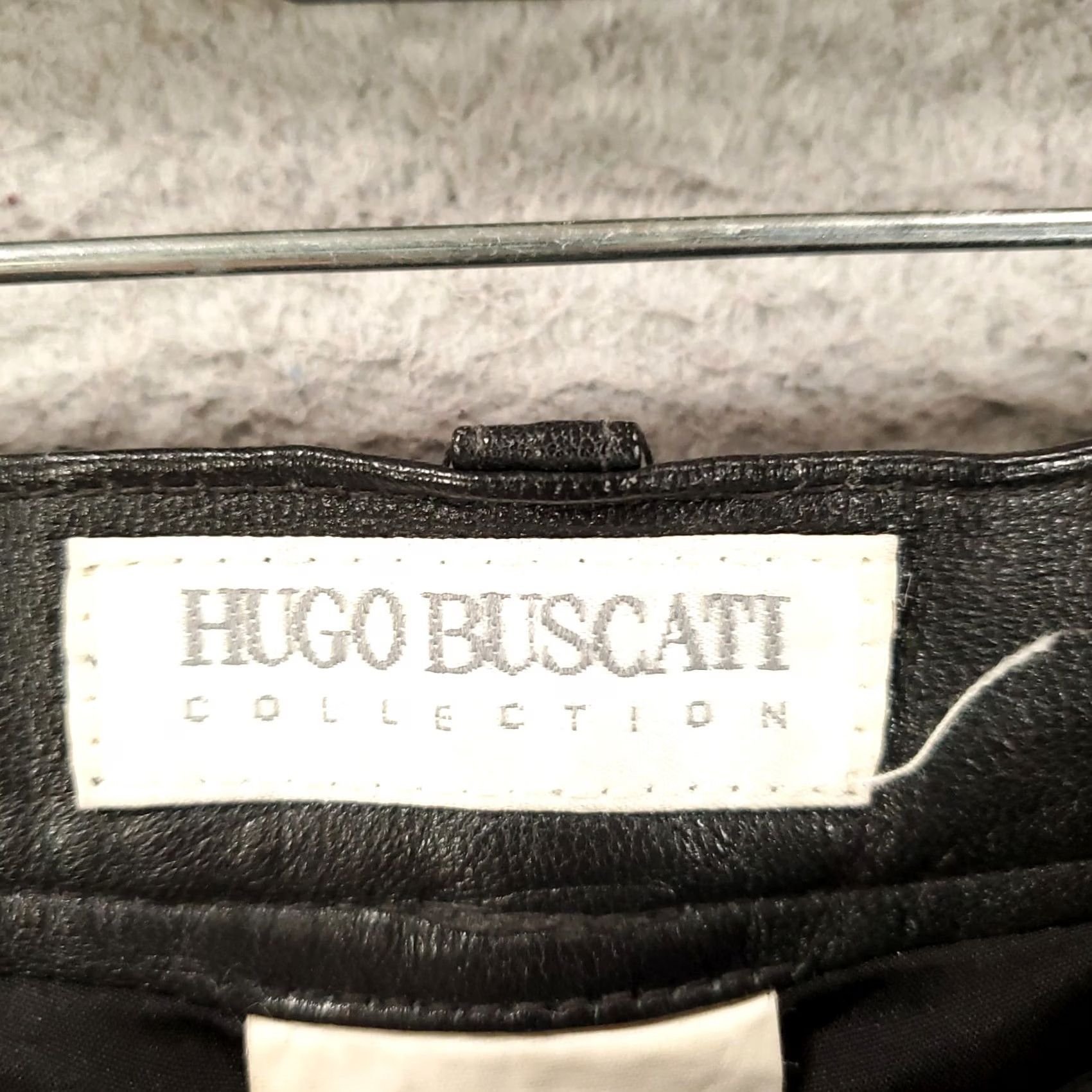 Vintage VINTAGE Hugo Buscati Leather Pants Womens Size 8 Black Slim Straight High Rise 33 Inseam Pockets Zipper Dry Clean Only Fashion Designer 90s/Planner? Size 30" / US 8 / IT 44 - 6 Thumbnail