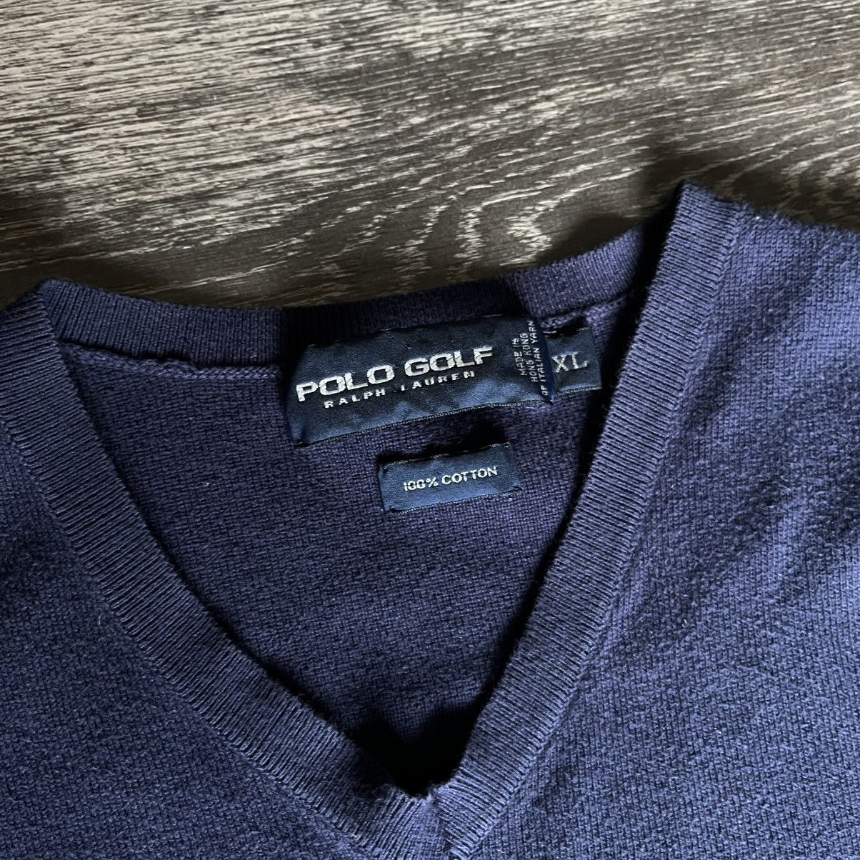 Polo Ralph Lauren Vintage 90s Polo Golf Ralph Lauren Basic Logo V Neck Sweater Size US XL / EU 56 / 4 - 6 Thumbnail
