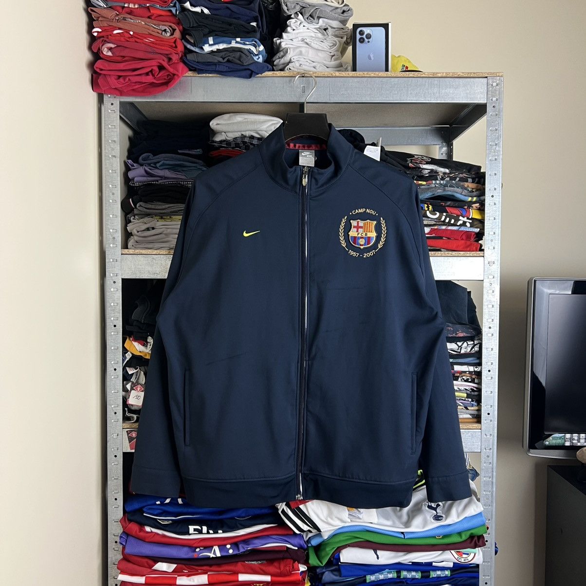 Rare! F.C. Barcelona Nike Soccer Jacket Track Top Vintage